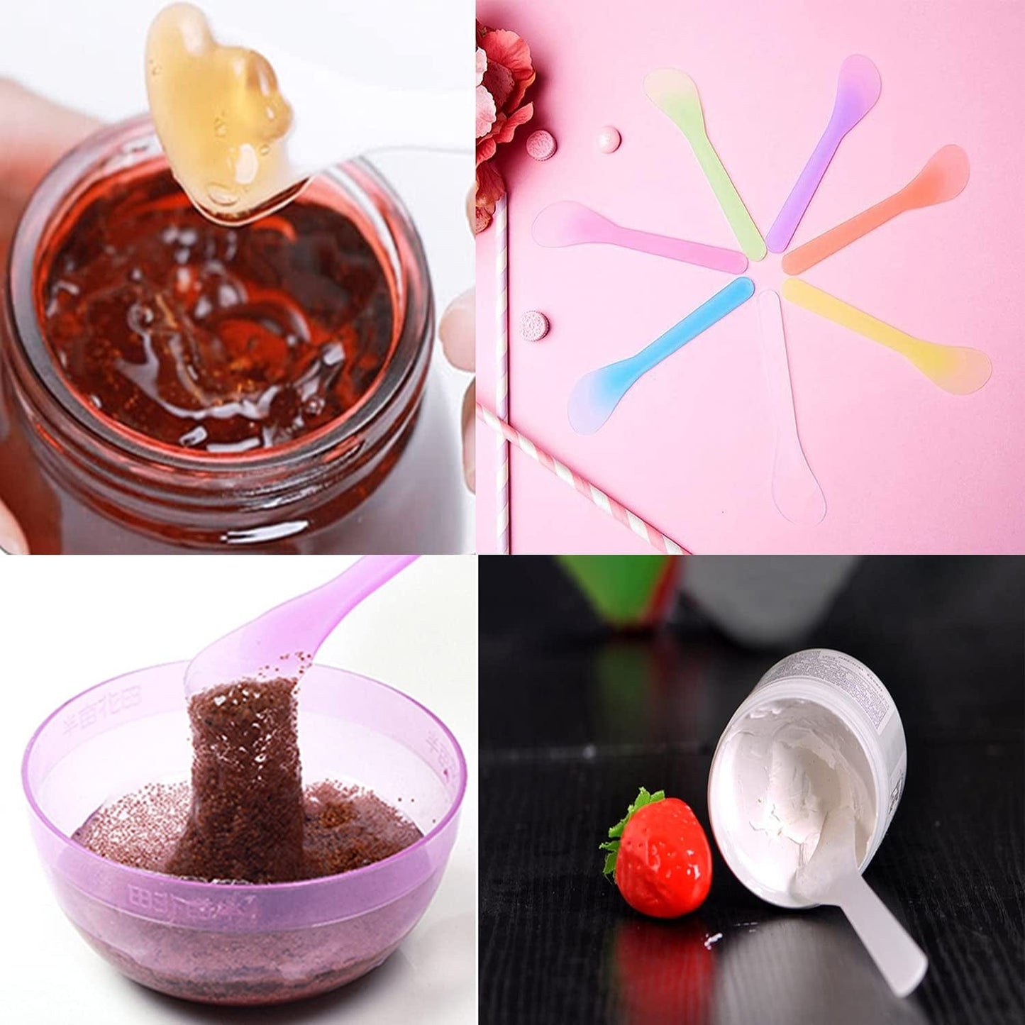 5 Inch Plastic Cosmetic Spatulas, Disposable Makeup Tools Spoon for Mixing and Sampling, Color Random, 80 Pcs Health & Beauty > Personal Care > Cosmetics > Cosmetic Tools > Skin Care Tools MFDSJ