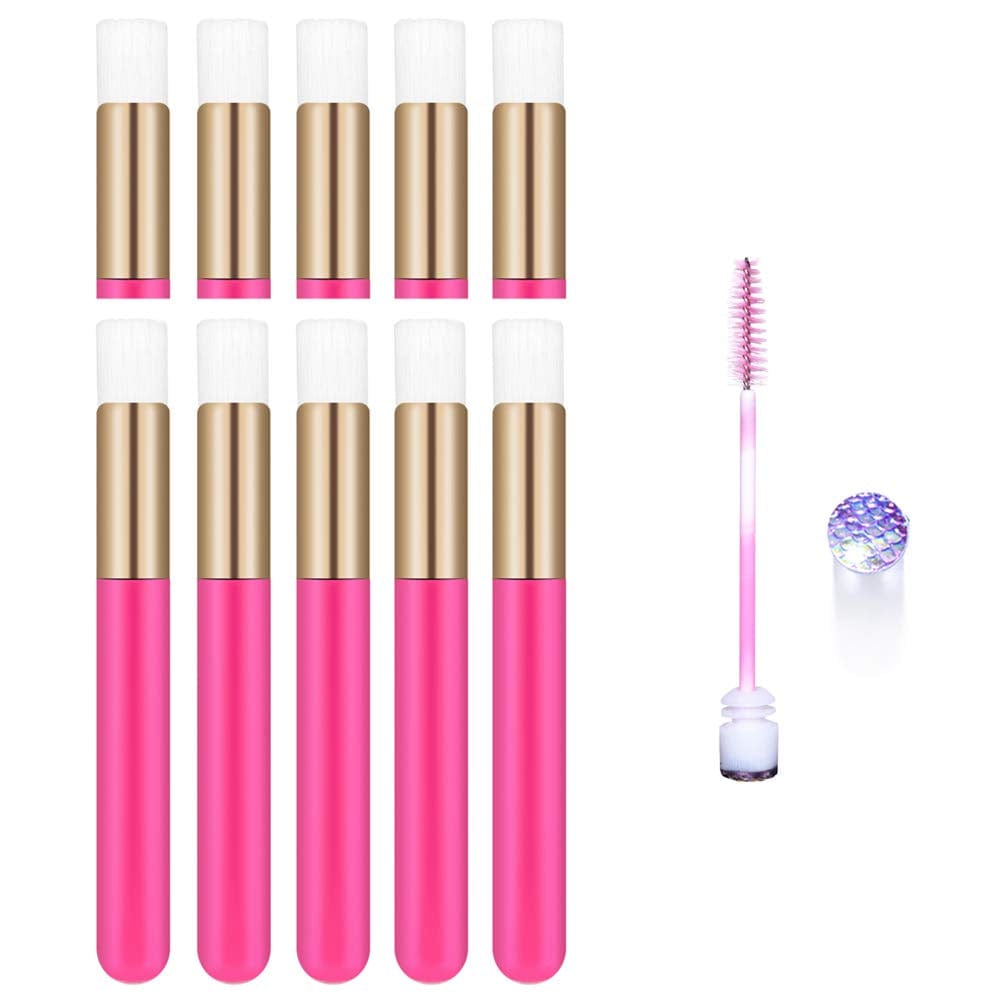 5 Pcs Pink Cosmetic Brushes Peel off Blackhead Brush Remover Tool Nose Cleaning Washing Brush Lash Cleanser Soft Brushes Health & Beauty > Personal Care > Cosmetics > Cosmetic Tools > Makeup Tools LS Keenon Hot Pink 10 Count
