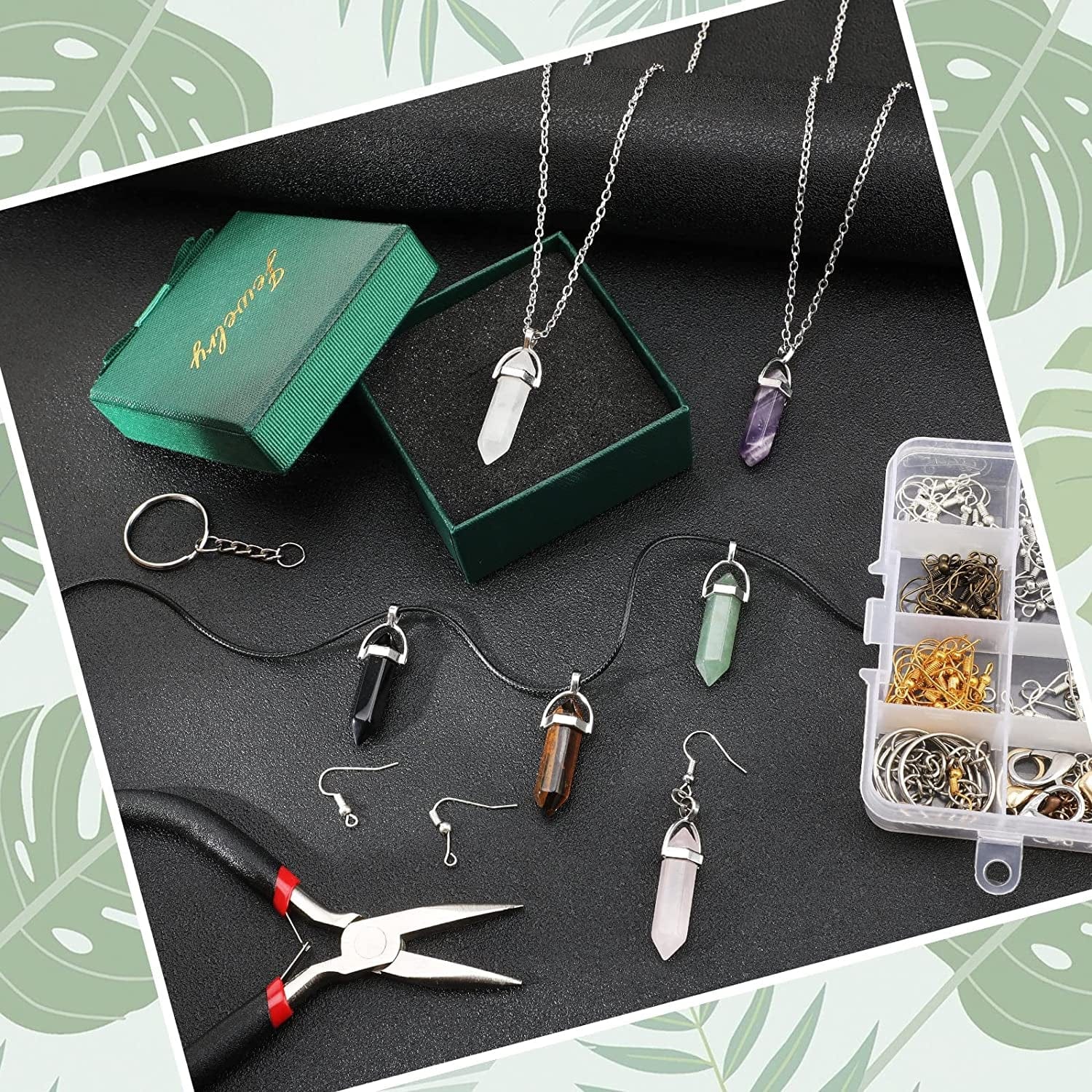 50 Pcs Hexagonal Crystal Pendants Bullet Shape Quartz Pendants Pointed Gemstone Pendants Crystal Charms Quartz Crystal Jewelry Necklace Charms DIY Stones Jewelry Making Charms Elegant Colors