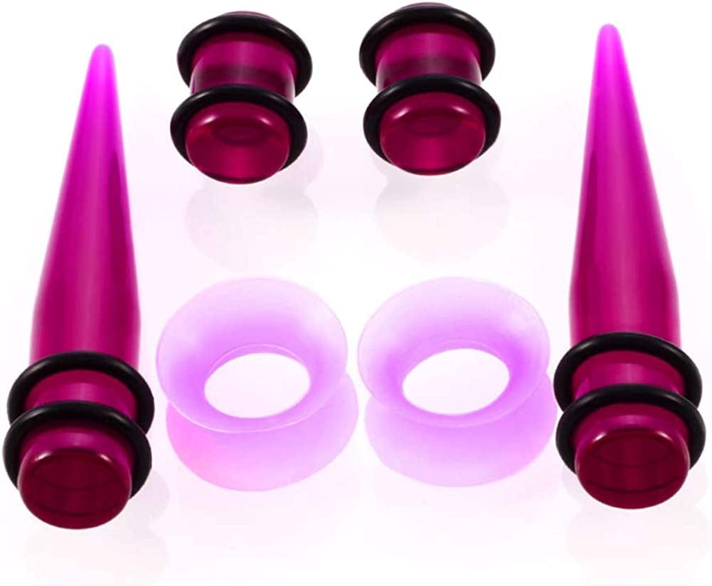 50 Pieces Ear Stretching Kit 14G-00G by Jieyuejewelry - Acrylic Tapers and Plugs + Silicone Tunnels - Ear Gauges Expander Set Body Piercing Jewelry Apparel & Accessories > Jewelry > Body Jewelry JieyueJewelry