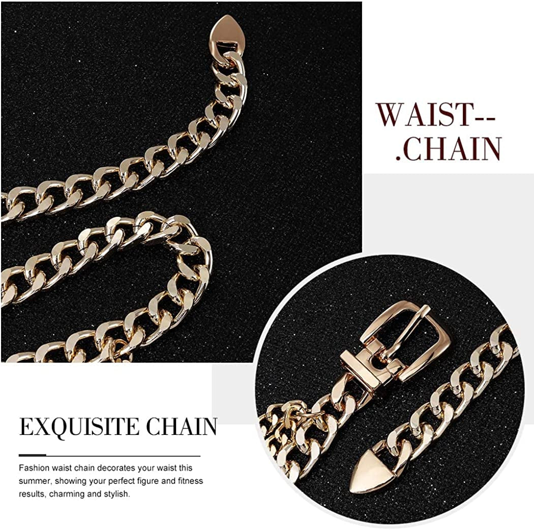 Cosydays Punk Waist Chain Gold Metal Belt Layered Body Chains Harness Heart Belly Chain Party Sexy Body Jewelry for Women and Girls Apparel & Accessories > Jewelry > Body Jewelry COSYDAYS