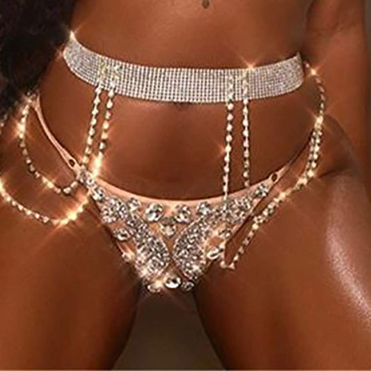 Jeweky Crystal Belly Crystal Waist Chain Silver Body Chains Summer Beach Nightclub Rave Body Accessories Jewelry for Women and Girls Apparel & Accessories > Jewelry > Body Jewelry Artist Unknown