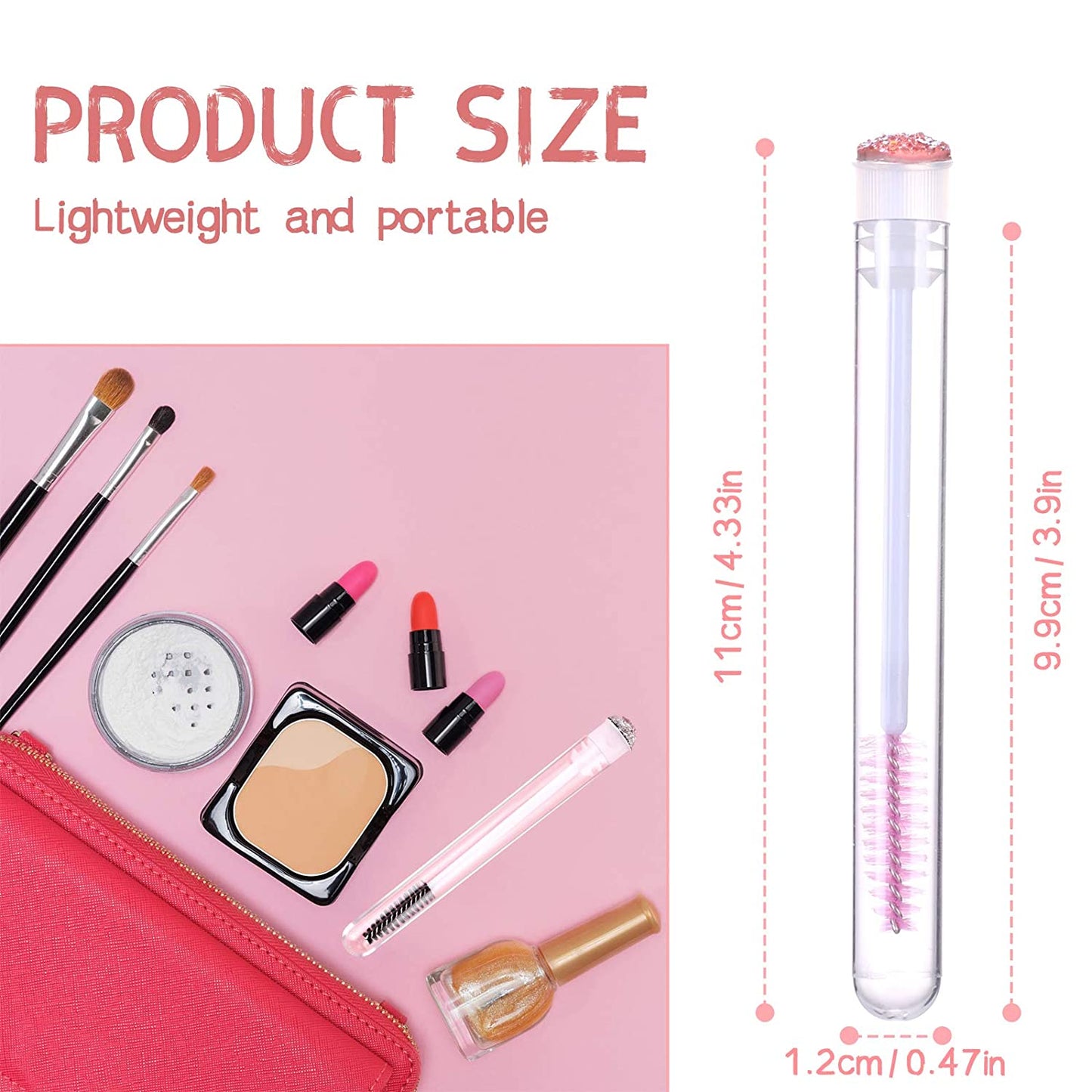 Dming 10Pcs Eyelash Brush Lash Wand Makeup Tool Eyelash Extension Supplies Cleaning Brush Diamond Mascara Mix Color Health & Beauty > Personal Care > Cosmetics > Cosmetic Tools > Makeup Tools Dming