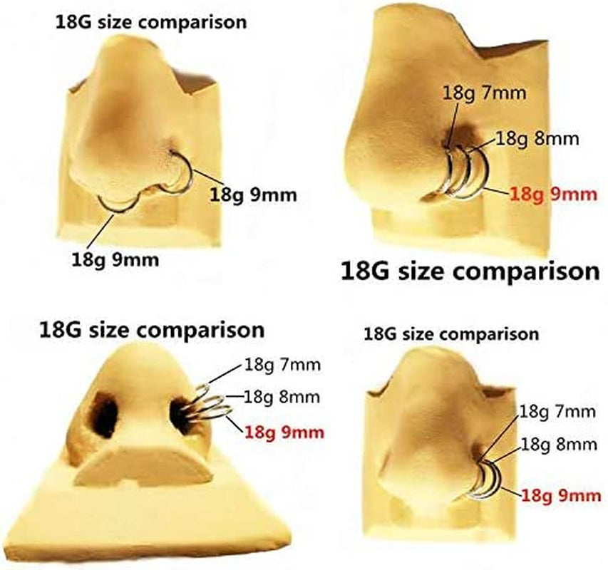 ORANGELOVE Hypoallergenic Nose Rings 20G 18G 16G 14G 12G 10G 8G 316L Surgical Steel Septum Jewelry Hinged Segment Ring Body Piercing Nose Hoop Lip Rings Nose Helix Cartilage Rook Earrings Apparel & Accessories > Jewelry > Rings ORANGELOVE