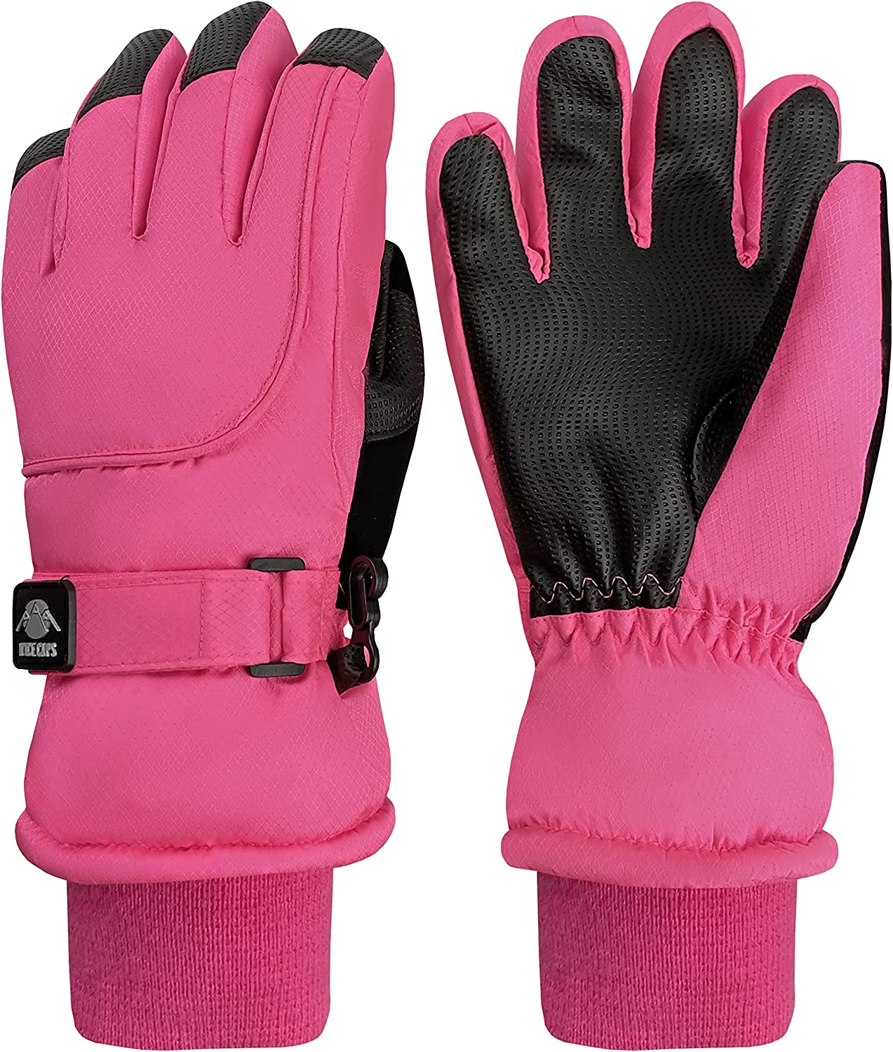 N'Ice Caps Men'S Women'S Waterproof 100 Gram Thinsulate Ski Mittens and Gloves Apparel & Accessories > Clothing Accessories > Gloves & Mittens N'Ice Caps Gloves - Neon Pink Women's Medium