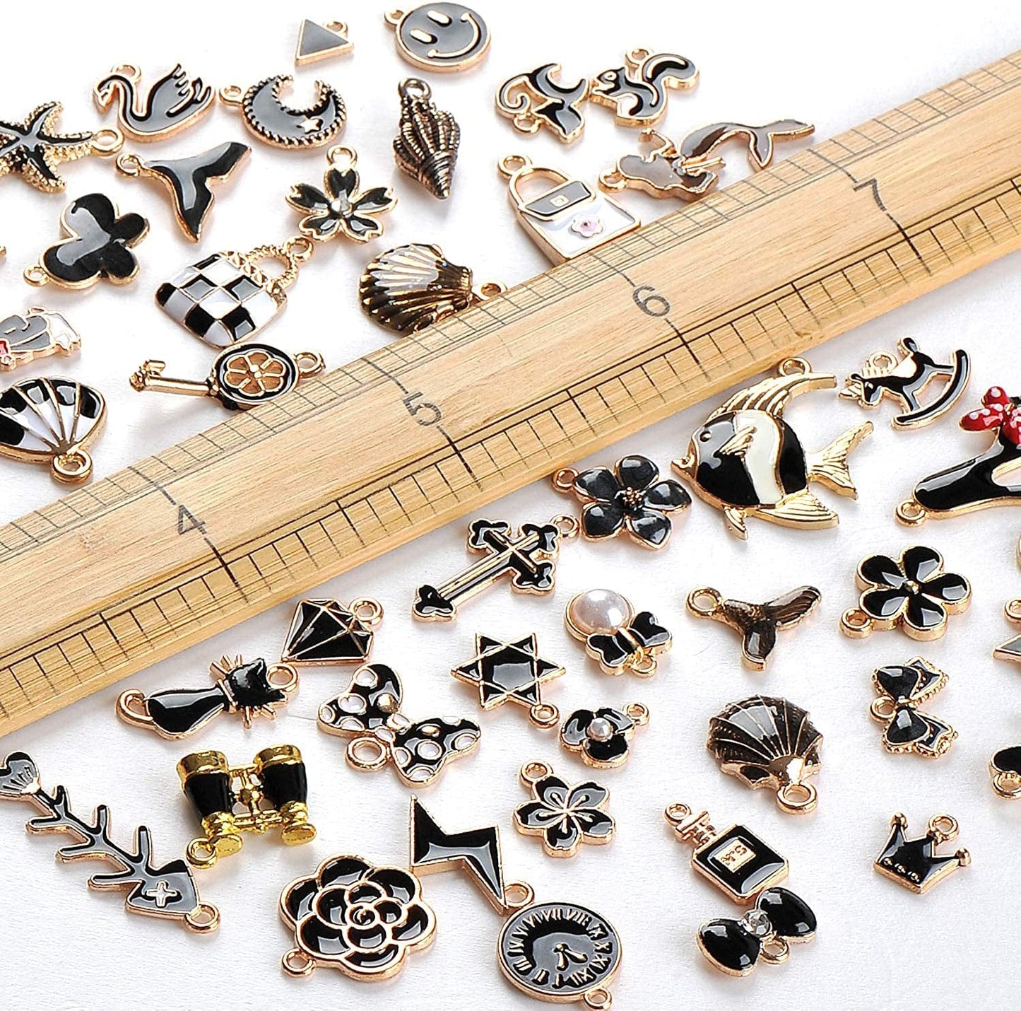 50Pcs Enamel Charms for Jewelry Making Supplies Earring Bracelet Pendant Bangle Necklace Designer Keychain Bulk Lots Wholesale