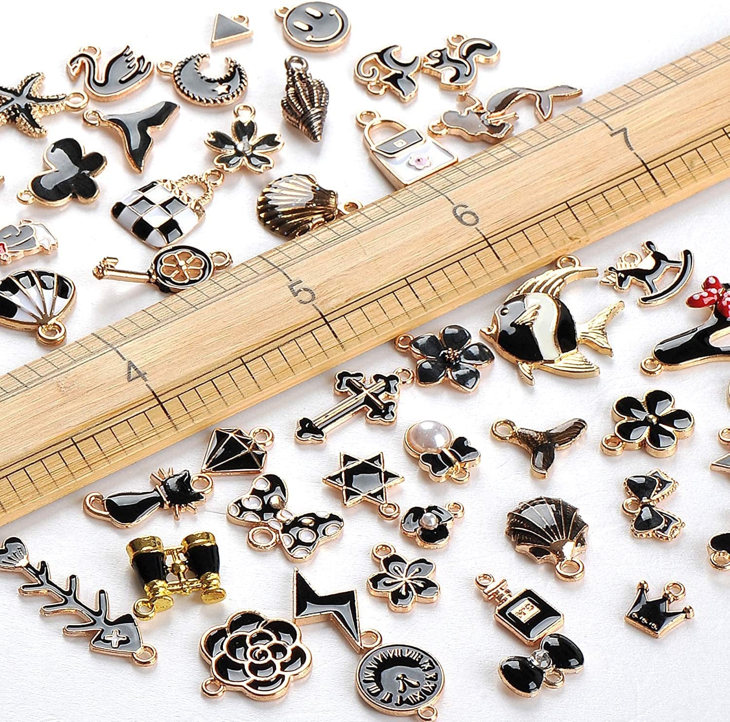 50Pcs Enamel Charms for Jewelry Making Supplies Earring Bracelet Pendant Bangle Necklace Designer Keychain Bulk Lots Wholesale