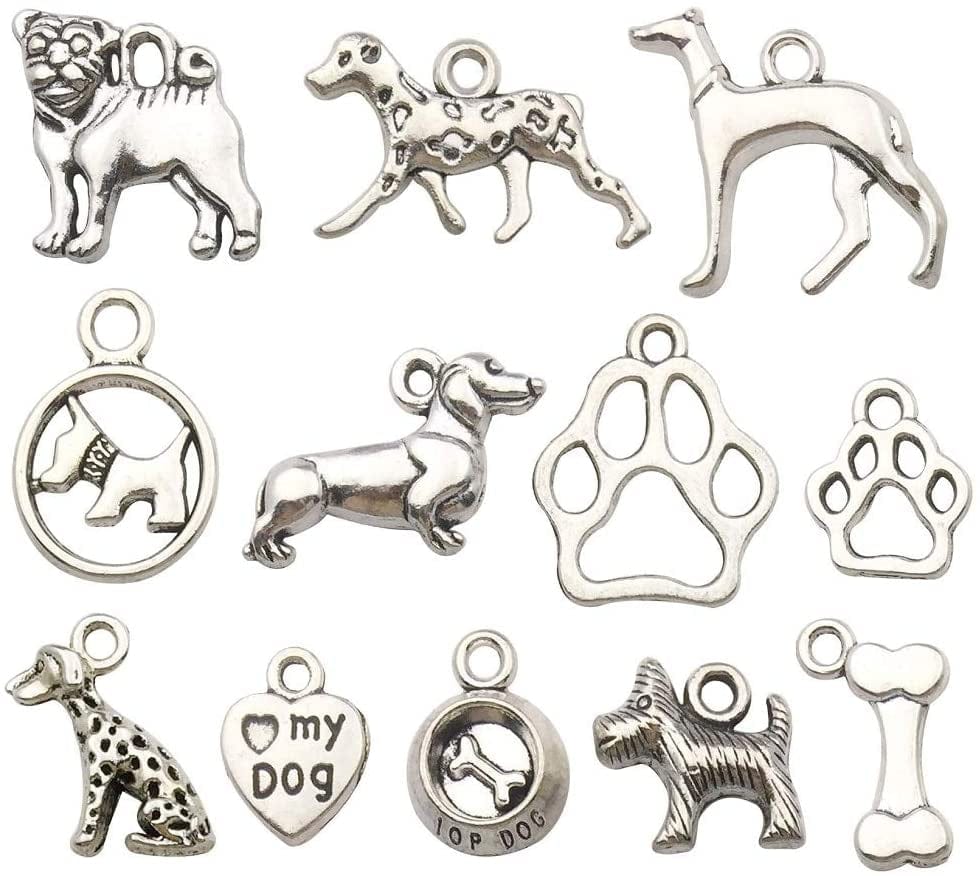 50Pcs Gold Plated Cute Enamel Unicorn Charm Pendant for DIY Jewelry Making Necklace Bracelet Earring DIY Jewelry Accessories Charms (M158) Pet Dog Charms