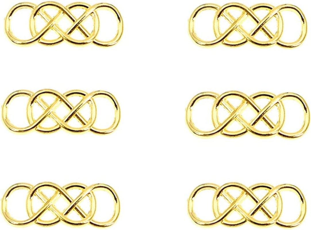 50Pcs Infinity Symbol Connectors Charms Pendants for DIY Bracelet Necklace Jewelry Making Accessories(Golden) Double Infinity(Gold)
