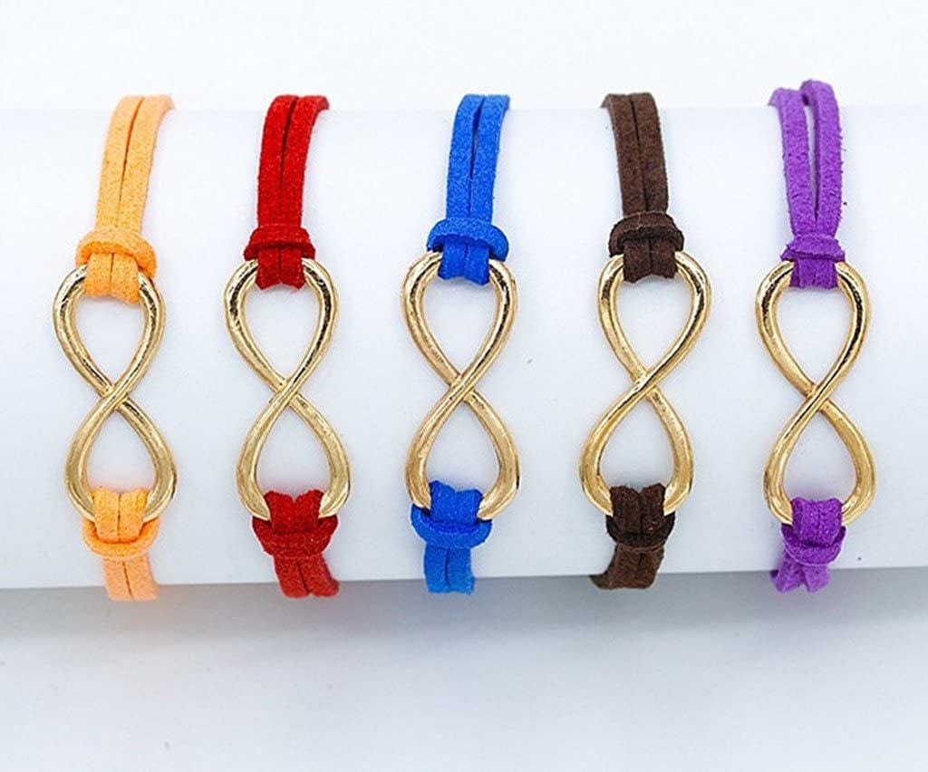 50Pcs Infinity Symbol Connectors Charms Pendants for DIY Bracelet Necklace Jewelry Making Accessories(Golden)