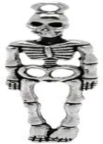 50Pcs Silver Tone Skeleton Body Skull Charm Pendants 39X9Mm(1 4/8"X3/8")