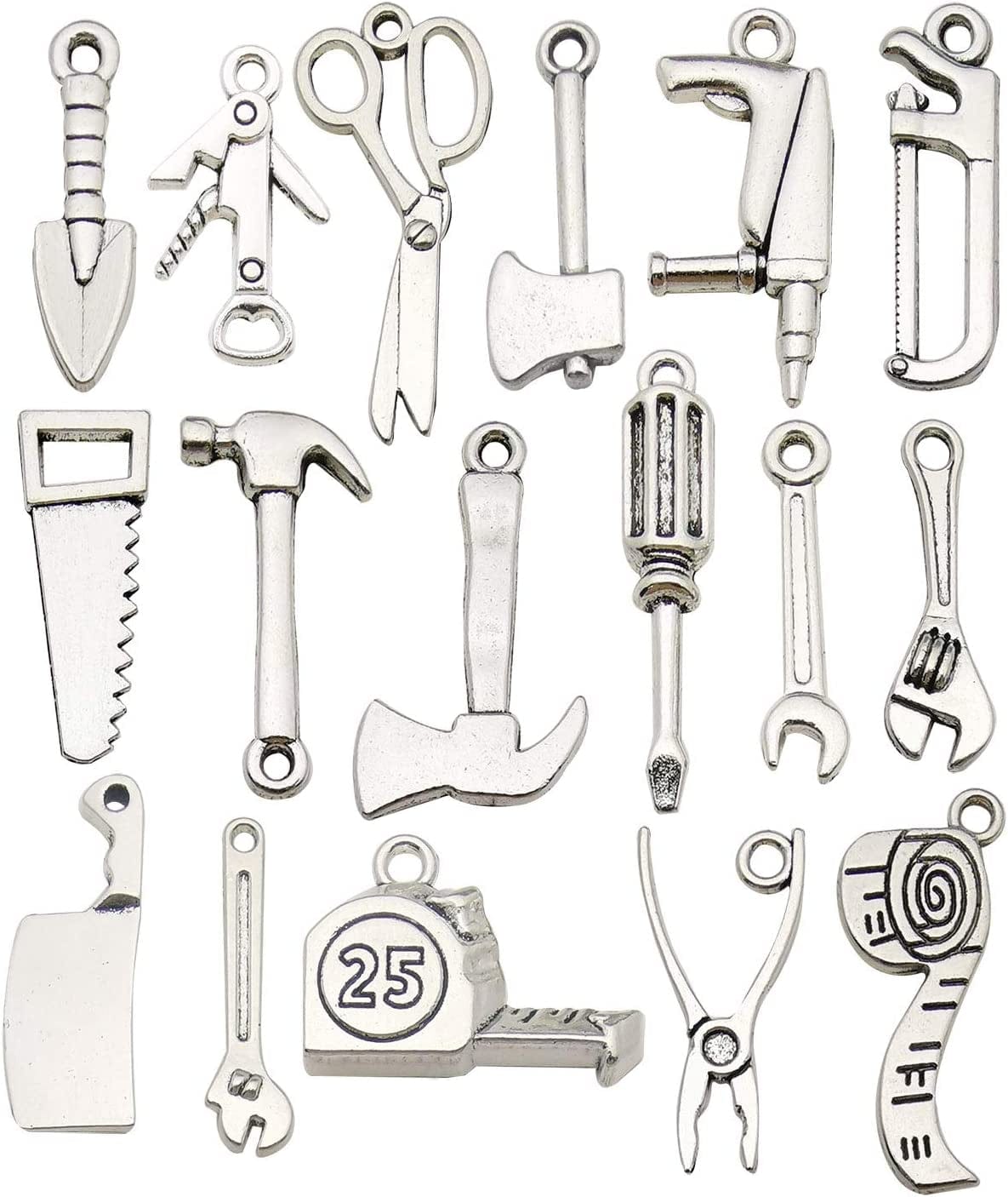 50Pcs Wholesale Bulk Lots Instrument Music Notes Charms for Jewelry Making Mixed Smooth Tibetan Silver Metal Charms Pendants DIY for Jewelry Making Necklace Bracelet and Crafting (M354) Tools Charms