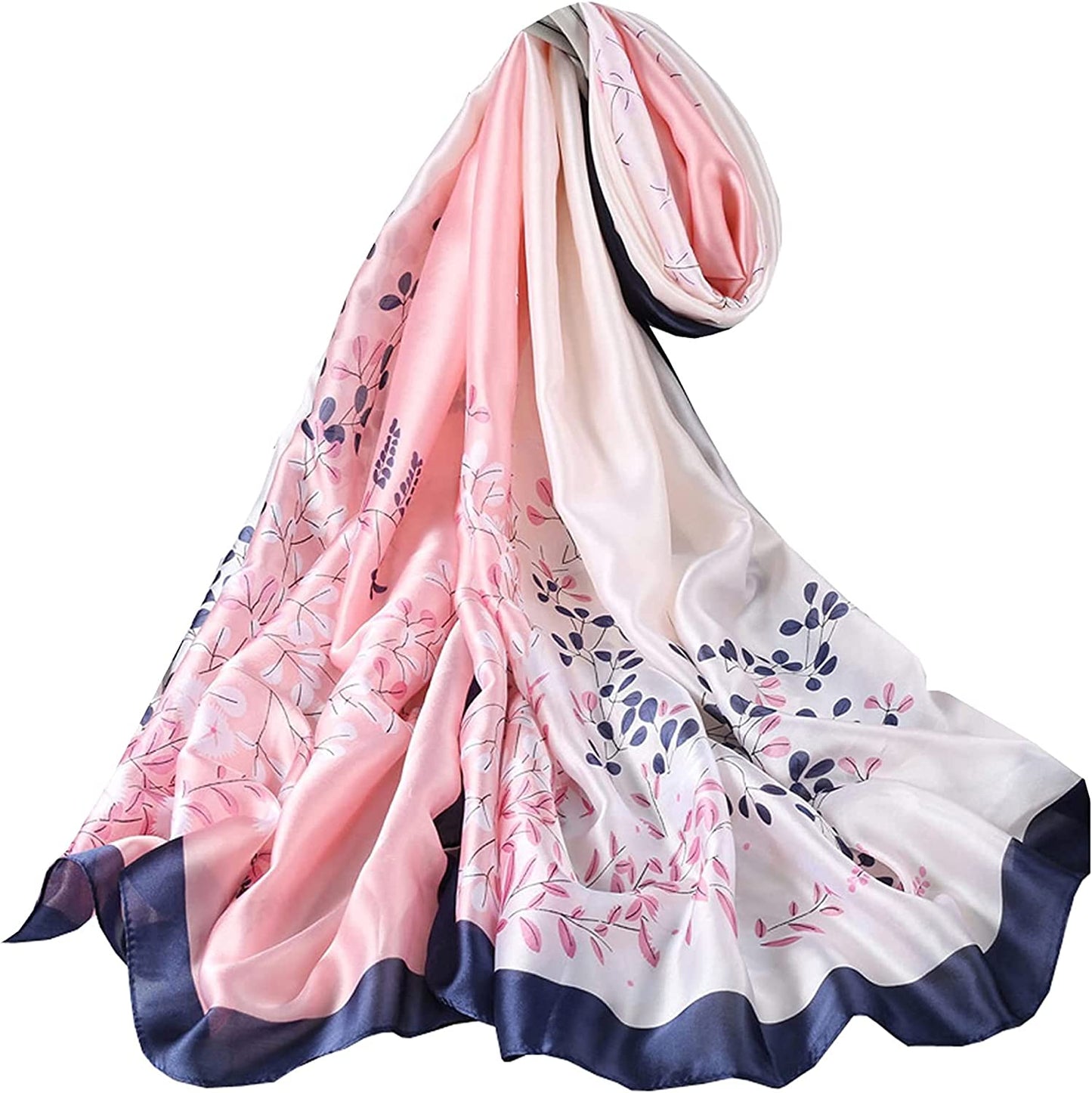 Silk Scarf Women Chiffon Shawl Satin Neckerchief Head Wrap Thin Scarf Beach Hijab Bridal Shawl Binder Scarf Chiffon White Apparel & Accessories > Clothing Accessories > Scarves & Shawls WEIGEER