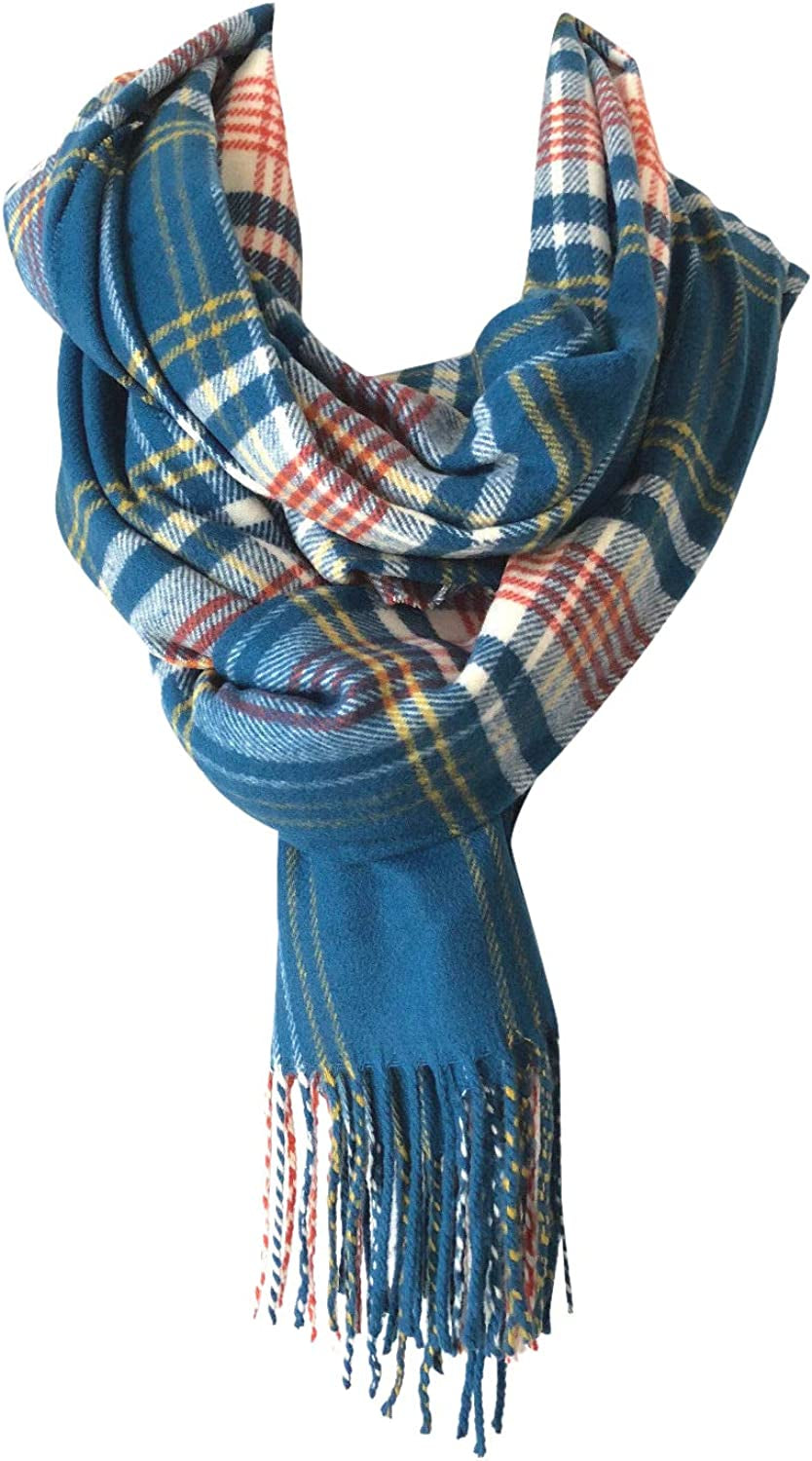 Women Oversized Scottish Clan Tartan Plaid Cashmere Feel Shawl Wrap Winter Scarf Apparel & Accessories > Clothing Accessories > Scarves & Shawls NY GOLDEN FASHION