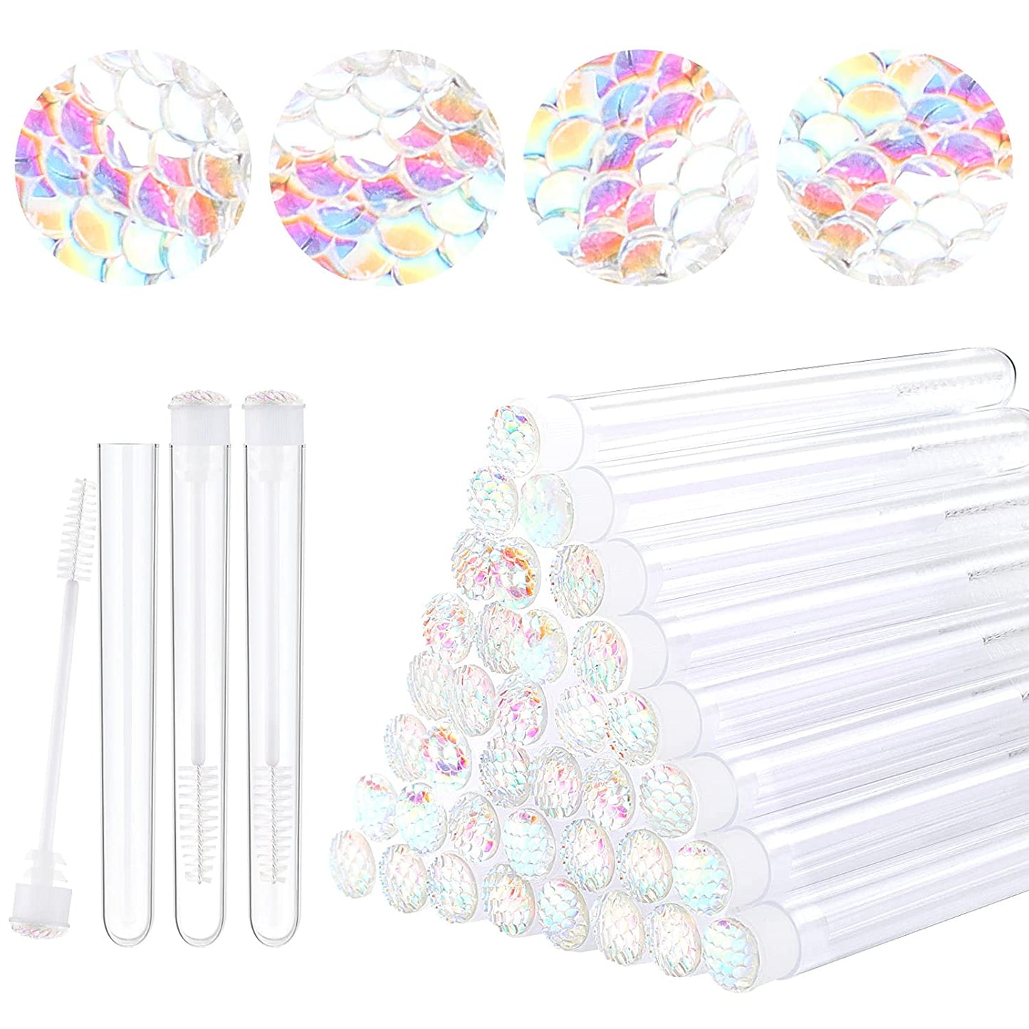Dming 10Pcs Eyelash Brush Lash Wand Makeup Tool Eyelash Extension Supplies Cleaning Brush Diamond Mascara Mix Color Health & Beauty > Personal Care > Cosmetics > Cosmetic Tools > Makeup Tools Dming scale white 20 Count (Pack of 1)