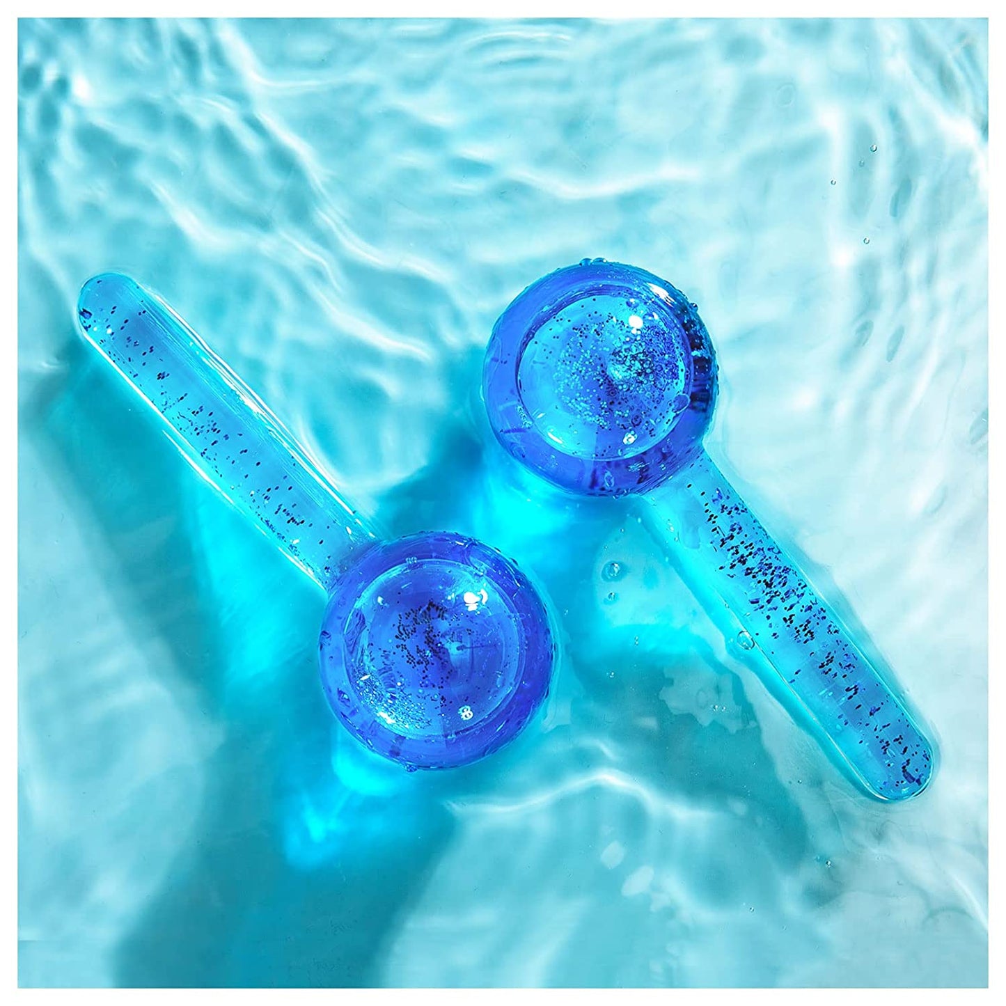 Ice Globes for Facials Cooling Facial Globes 24K Gold Face Massager Roller Daily Beauty Routines Reduce Eye Puffiness and Dark Circles BSROLUNA 2 Pcs Skin Massage Tool (Golden) Health & Beauty > Personal Care > Cosmetics > Cosmetic Tools > Skin Care Tools BSROLUNA Blue