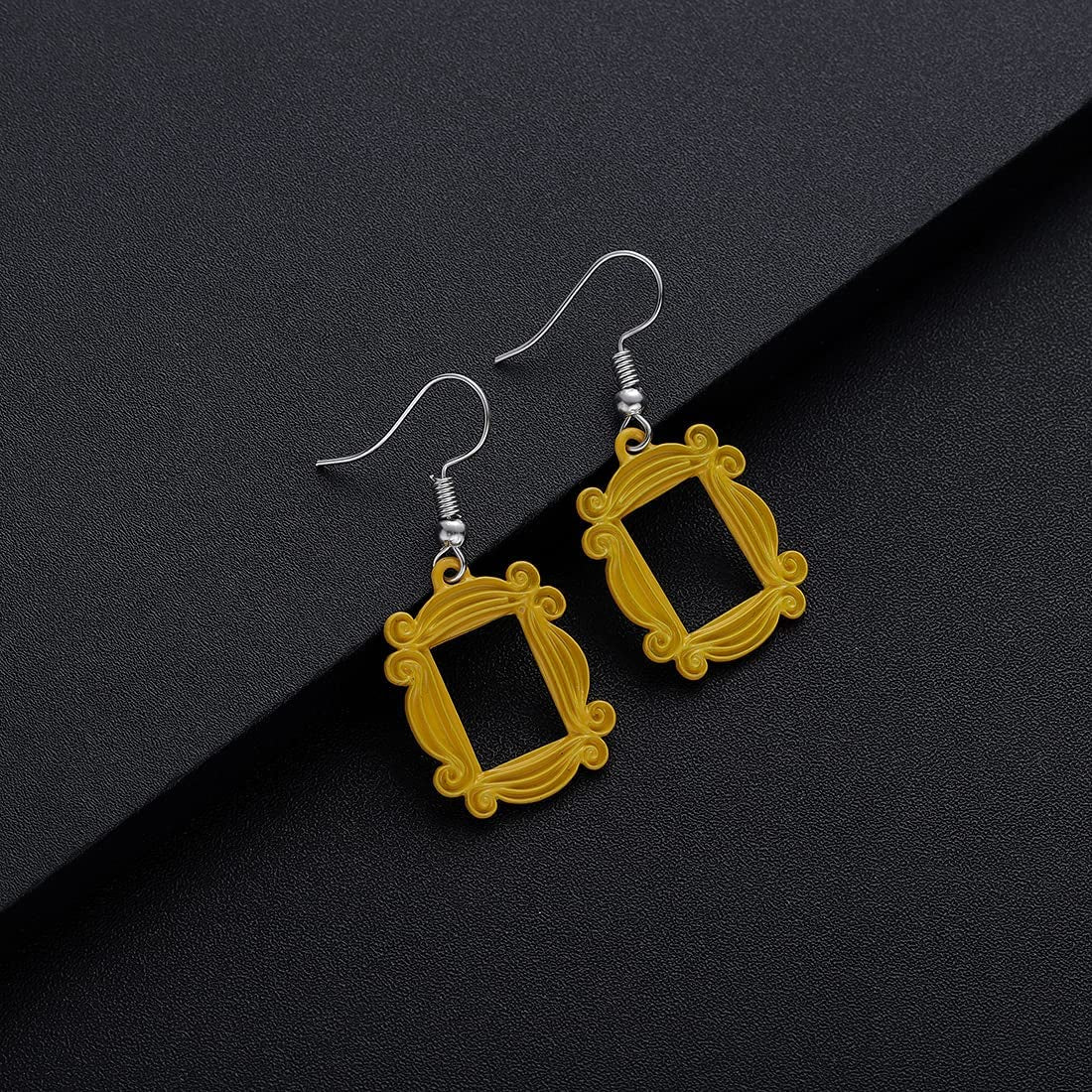 Sphers Friends Earrings TV Show Merchandise Friends Themed Frame Earrings Monica Door Frame Drop Earrings Gifts for Women Best Friends Apparel & Accessories > Jewelry > Earrings Sphers