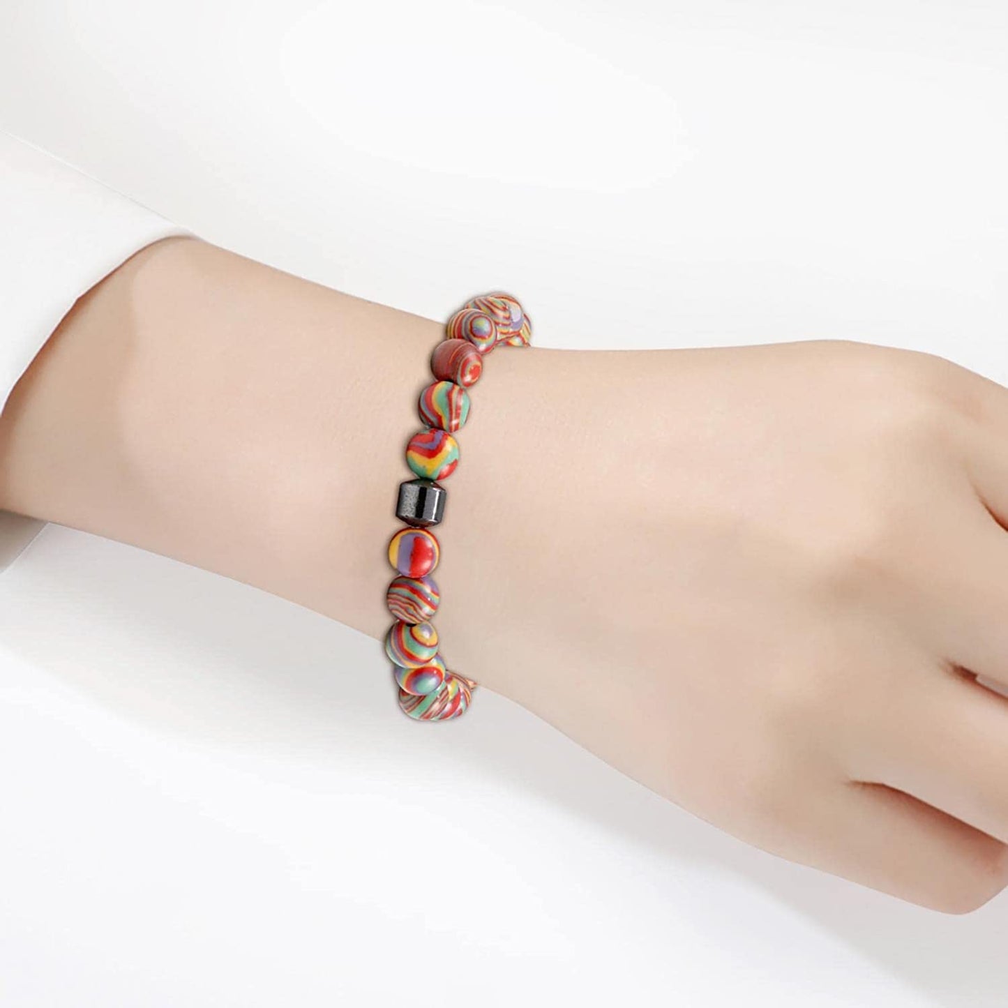 Black Slimming Bracelet Anklet Adjustable Drainage Bracelet Anklet Healing Crystal Stones Bracelet Chakra Energy Protection Gift Apparel & Accessories > Jewelry > Anklets Generic