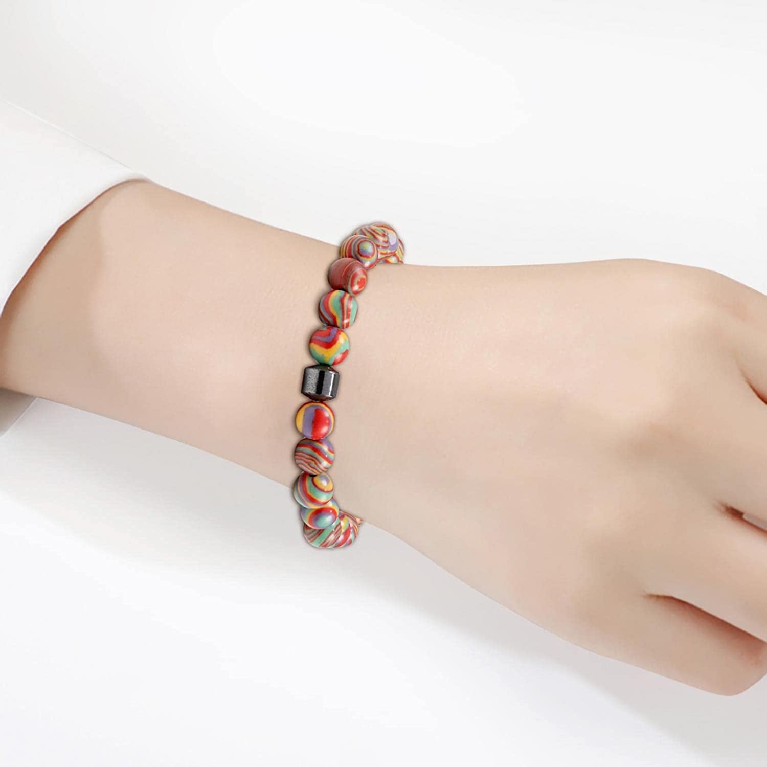 Black Slimming Bracelet Anklet Adjustable Drainage Bracelet Anklet Healing Crystal Stones Bracelet Chakra Energy Protection Gift Apparel & Accessories > Jewelry > Anklets Generic