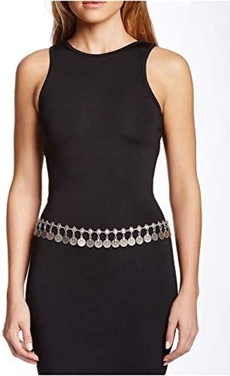 Idealway Gypsy Silver Dangle Coins Belly Chain Hippie Boho Belt Belly Dance Chain Body Jewelry Apparel & Accessories > Jewelry > Body Jewelry idealway