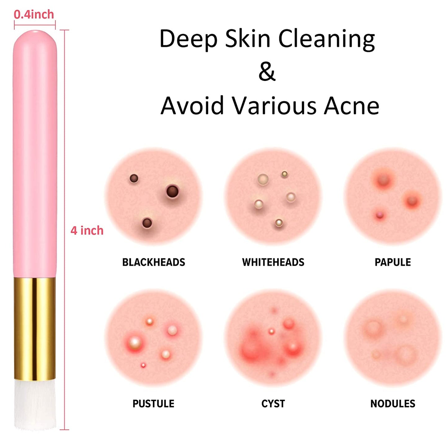 Lauwell 40 Pieces Lash Shampoo Brushes Nose Pore Deep Cleaning Brush Peel off Blackhead Removing Brush Tool Cosmetic Lash Cleanser Brush Facial Cleansing Brushes with Storage Box(Pink) Health & Beauty > Personal Care > Cosmetics > Cosmetic Tools > Makeup Tools Lauwell