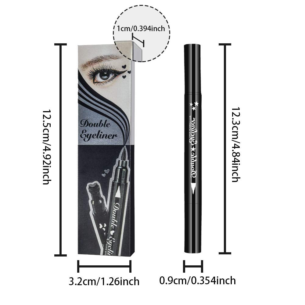 Ownest 3 Pcs Double-Sided Liquid Eyeliner Pen,With Eye Makeup Stamp Super Slim Gel Felt Tip High Black Pigment,Waterproof Smudgeproof Long Lasting Eyeliner Eye Tattoo Makeup Tool-Heart,Star,Moon Health & Beauty > Personal Care > Cosmetics > Cosmetic Tools > Makeup Tools Ownest