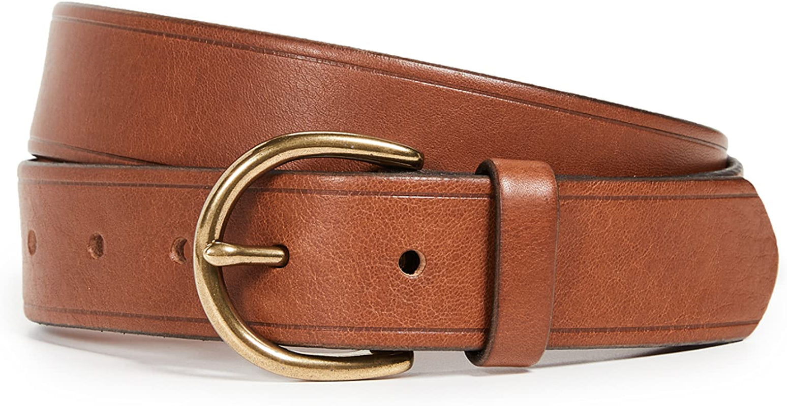 Madewell Women'S Medium Perfect Leather Belt Apparel & Accessories > Clothing Accessories > Belts Madewell Pecan Large
