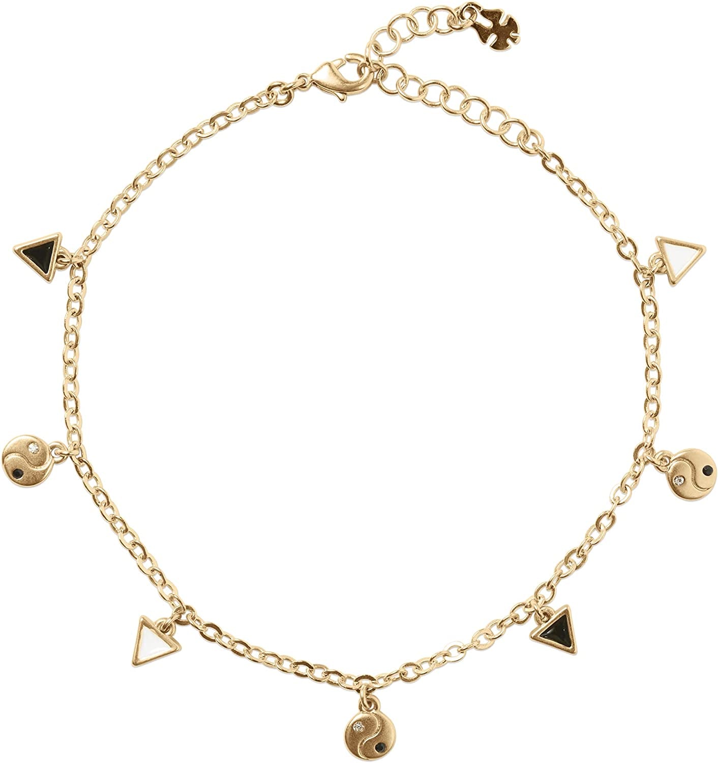 Lucky Brand Turquoise Beaded Anklet,Gold,One Size Apparel & Accessories > Jewelry > Anklets Lucky Brand
