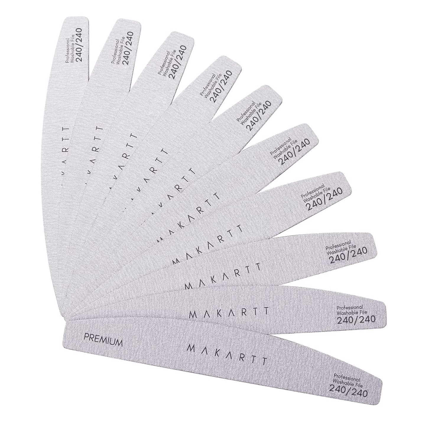 Makartt Nail File Zebra Nail Files 100 100 Grit for Acrylic Nails Poly Nail Gel Emery Boards for Nails Doubled Sides Washable 10 Nail File Kit Nail Art Manicure Pedicure Tools Health & Beauty > Personal Care > Cosmetics > Cosmetic Tools > Nail Tools Makartt 240/240 Grit