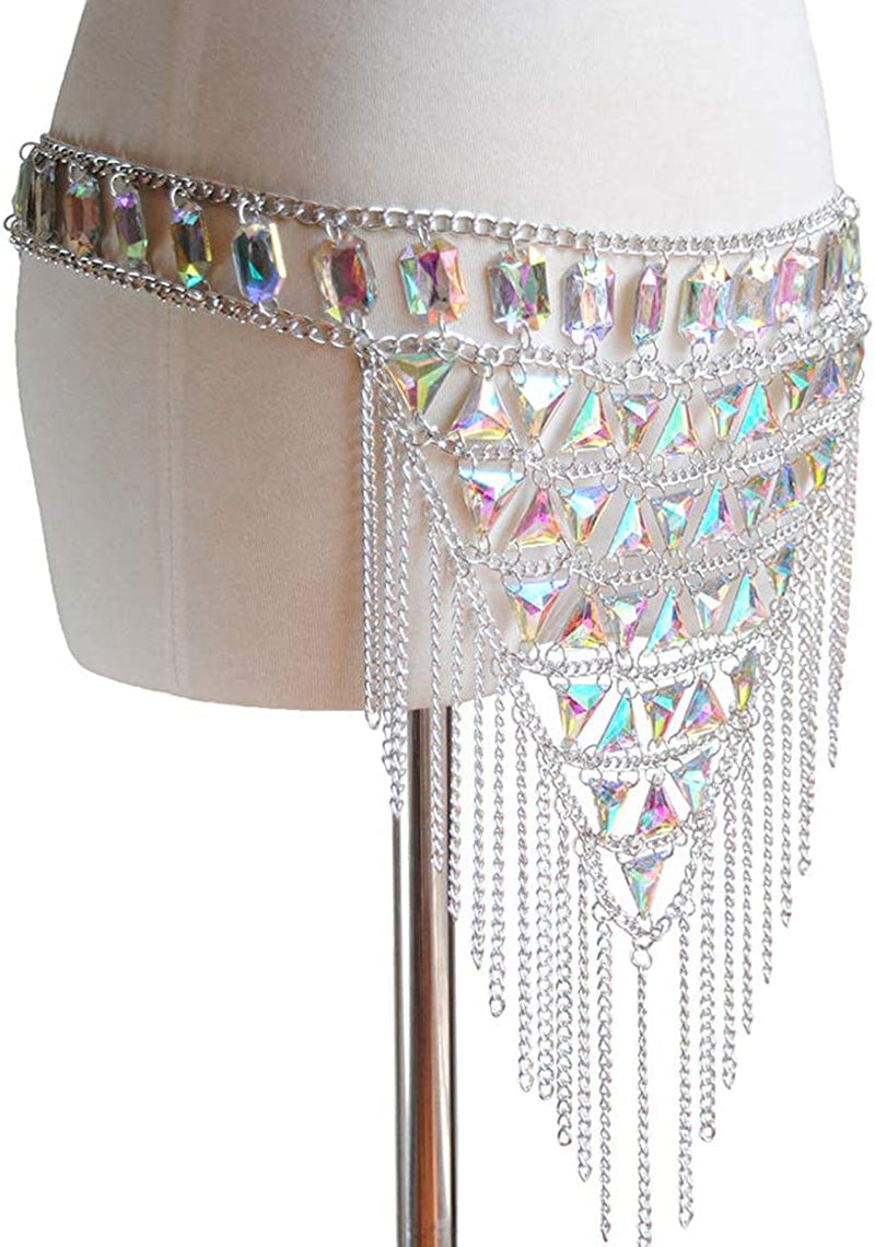 Minesign Crystal Body Chain Large Women Waist Vest Harness Shoulder Jewelry Kit for Maternity Photo Shoot Party Bikini Apparel & Accessories > Jewelry > Body Jewelry MineSign