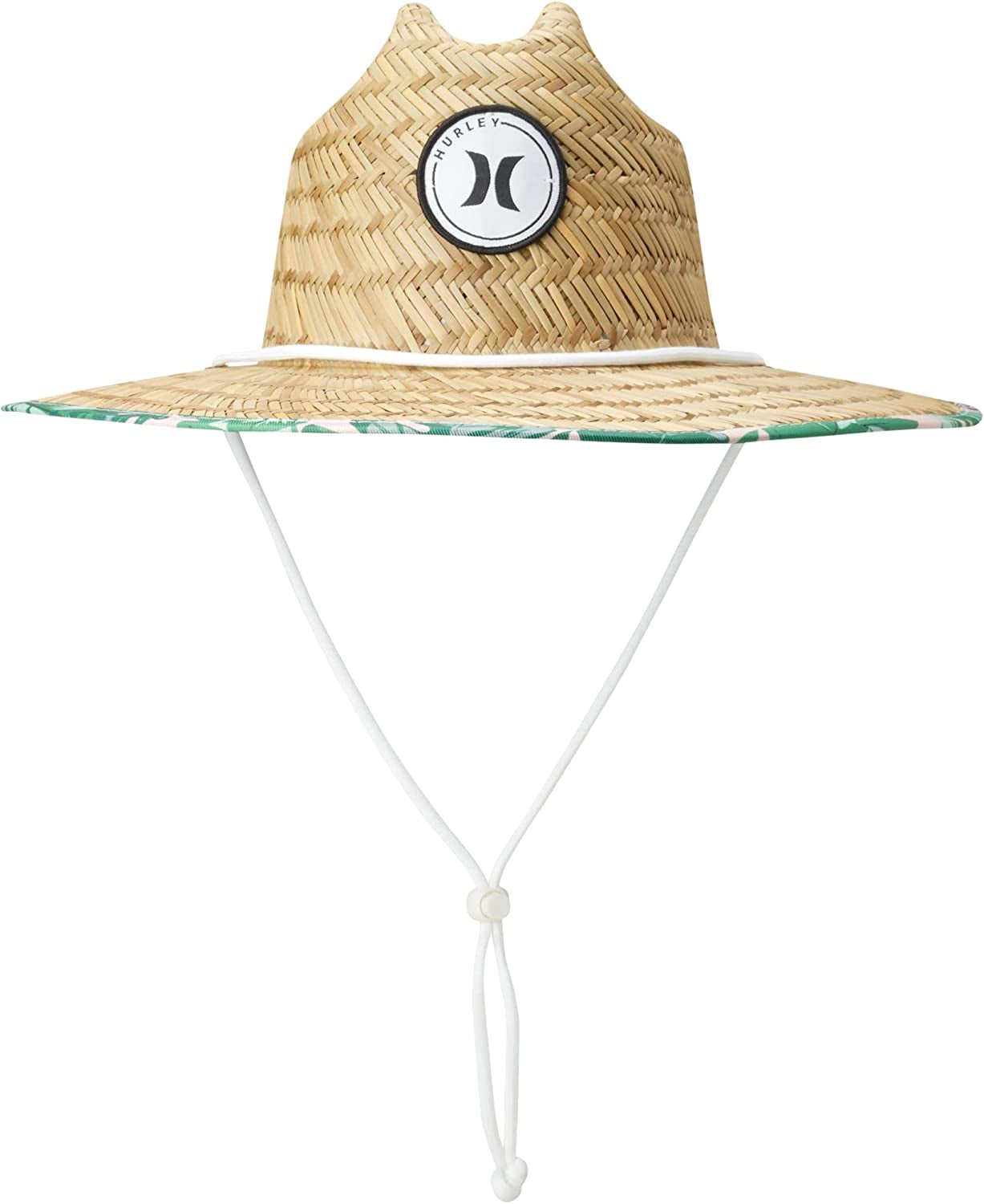 Hurley Women'S Straw Hat - Capri Medium Brim Real Straw Lifeguard Sun Hat with Chin Strap Apparel & Accessories > Clothing Accessories > Hats Hurley Veranda One Size