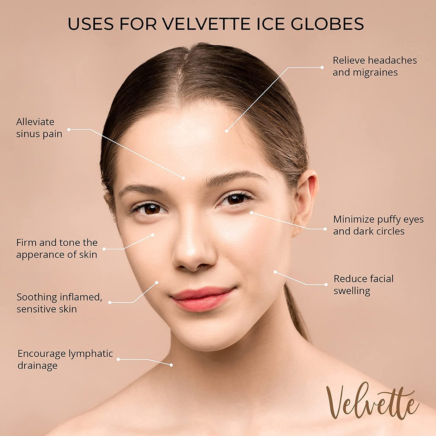 Velvette Ice Globes for Face. Unbreakable Stainless Steel Metal Cryo Sticks for Face Massage. Cooling Ice Roller Massager Face Massage Tools for Depuffing Eyes. (2) Ice Facial Wands with Storage Case Health & Beauty > Personal Care > Cosmetics > Cosmetic Tools > Skin Care Tools Velvette