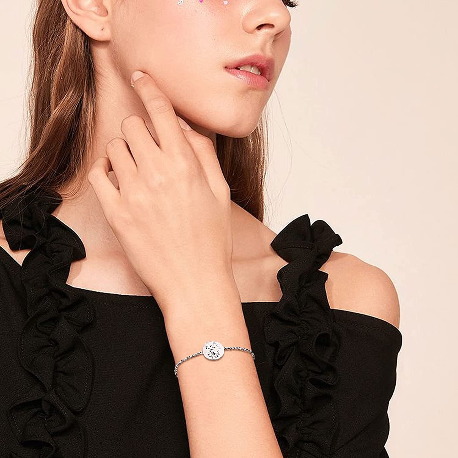 Dandelion Earrings Drop Earrings/Adjustable Ring 925 Sterling Silver Dangle Earrings for Women Apparel & Accessories > Jewelry > Anklets Yearace