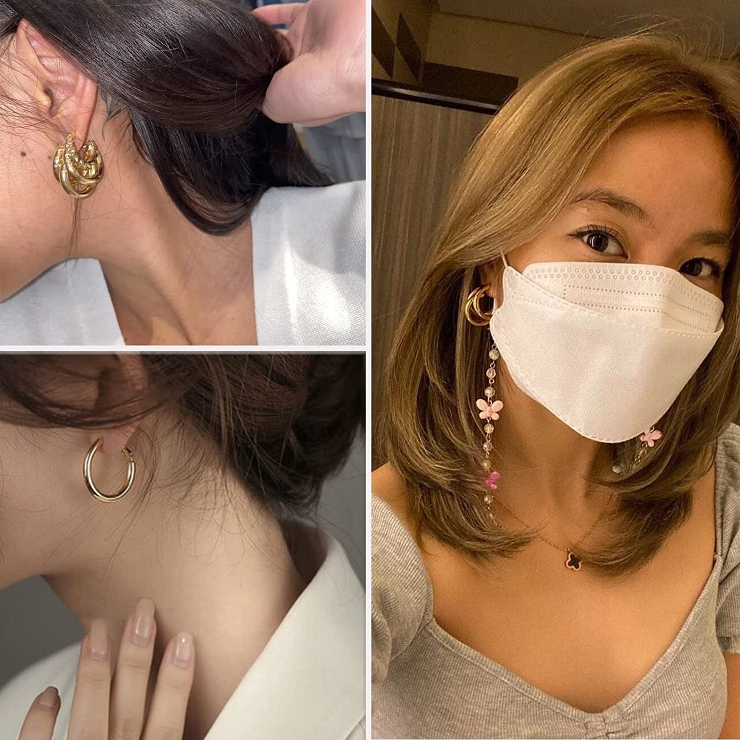 54 Pairs Gold Hoop Earrings Set for Women Multipack, Boho Fashion Statement Stud Hoop Earrings Pack with Pearl Butterfly Shaped Assorted Small Big Hoop Earrings Jewelry for Gift Apparel & Accessories > Jewelry > Earrings 17KM