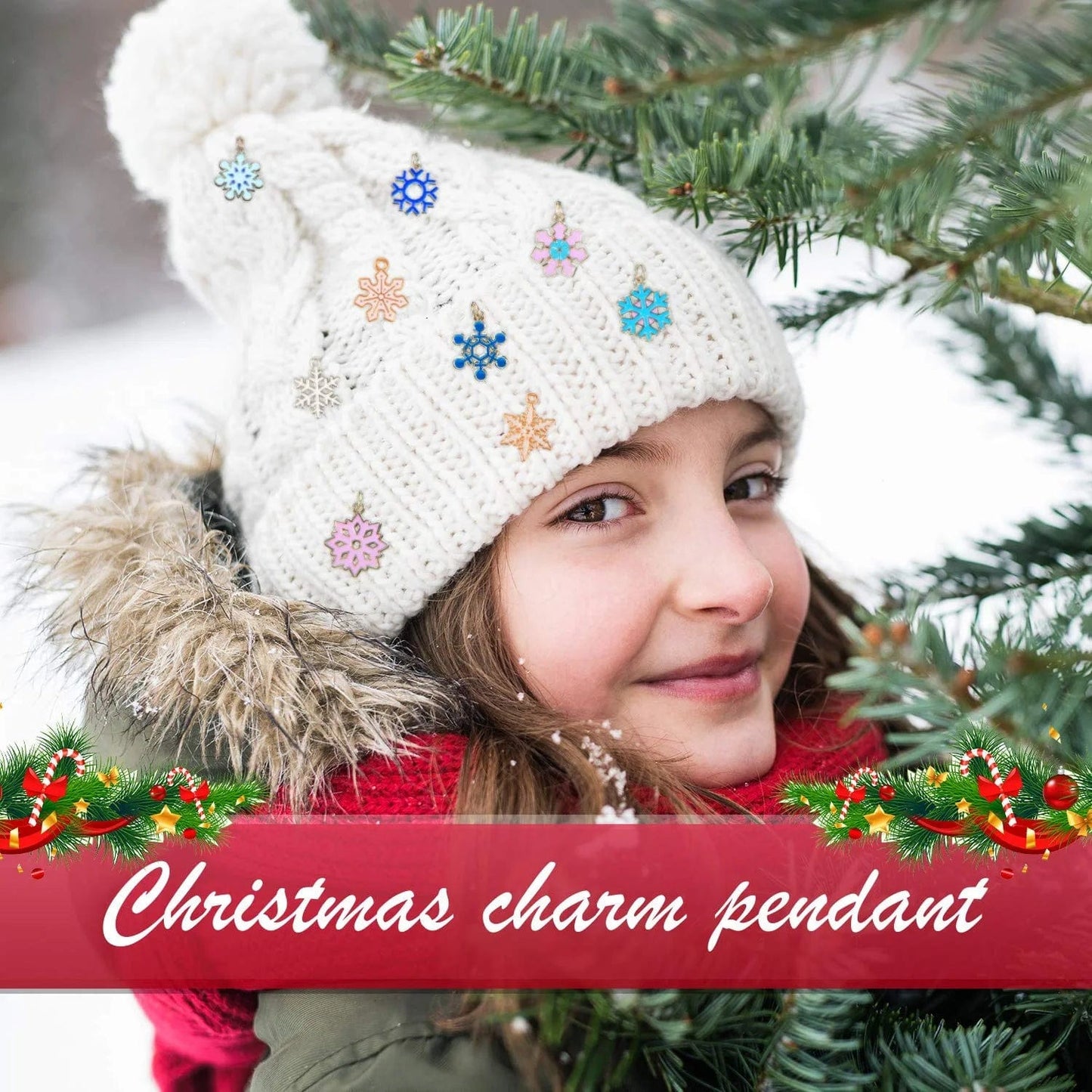 54 Pieces Christmas Enamel Snowflake Charms Enamel Snowflake Winter Charms Necklace Bracelet Earring Pendant Charm Christmas DIY Decoration Charms for Jewelry Making Crafts Supplies