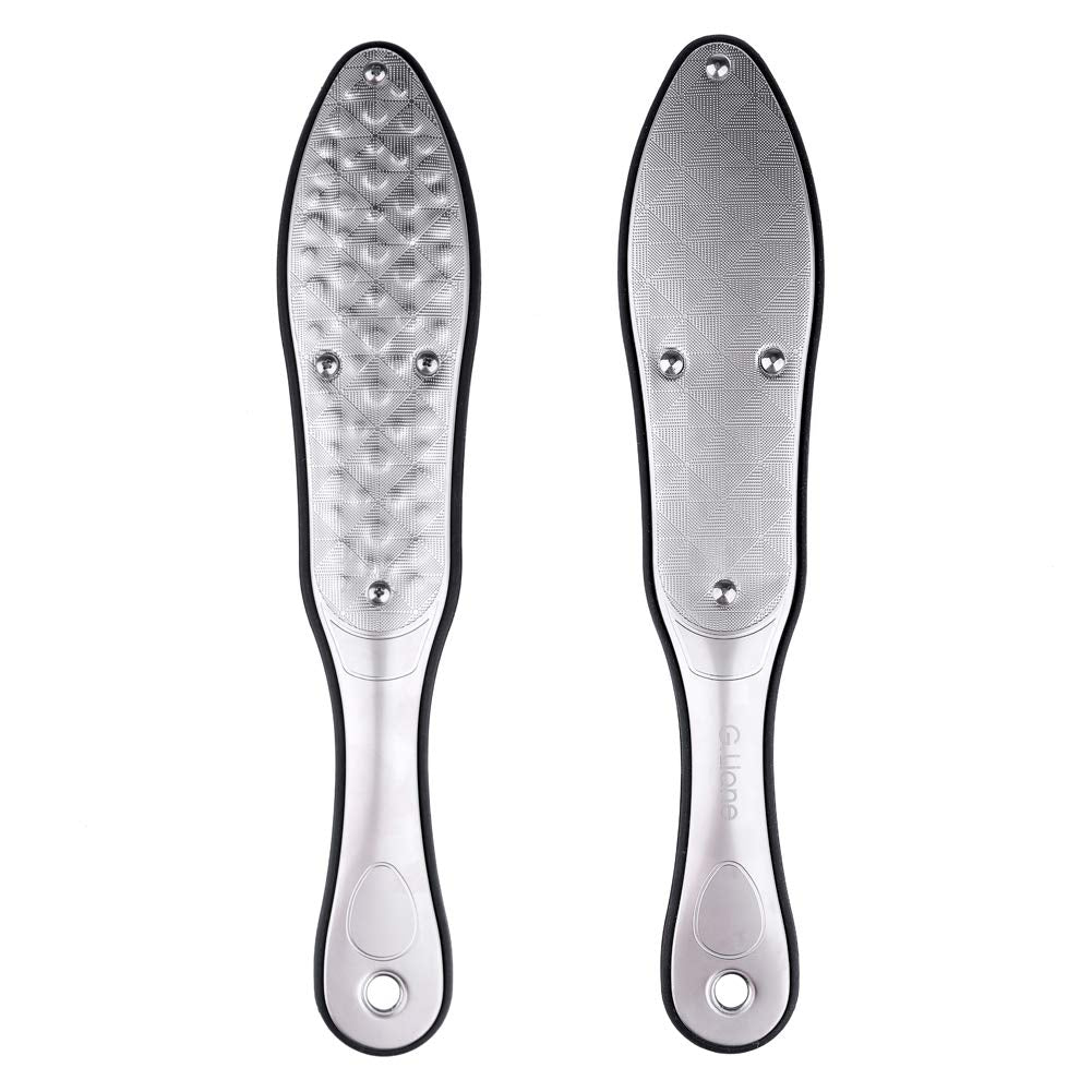 Foot File Callus Remover - G.Liane Professional Portable Foot Care Tool Stainless Steel Colossal Pedicure Foot Rasp Callus Removal Double Sided Pedicure Rasp File for Extra Smooth (Black) Health & Beauty > Personal Care > Foot Care G.Liane