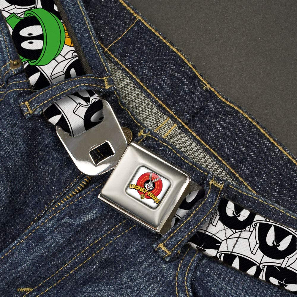 Buckle-Down Standard Seatbelt Belt Marvin the Martian XL, Multicolor, 1.5" Wide-Fits Pant Size 32-52 Apparel & Accessories > Clothing Accessories > Belts Buckle-Down