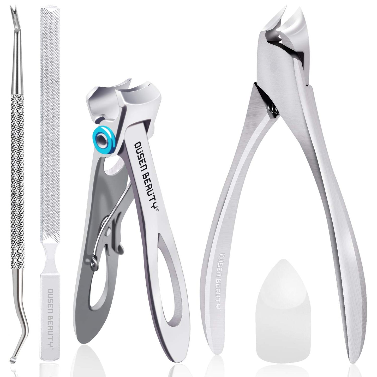 Nail Clippers for Thick Nails, Professional Ingrown Toenail Clippers Podiatrist Tools, Wide Jaw Opening Thick Nail Clippers, Stainless Steel Large Toenail Clippers Pedicure Kit 4 Pcs for Seniors & Men Health & Beauty > Personal Care > Cosmetics > Cosmetic Tools > Nail Tools Ousen Beauty