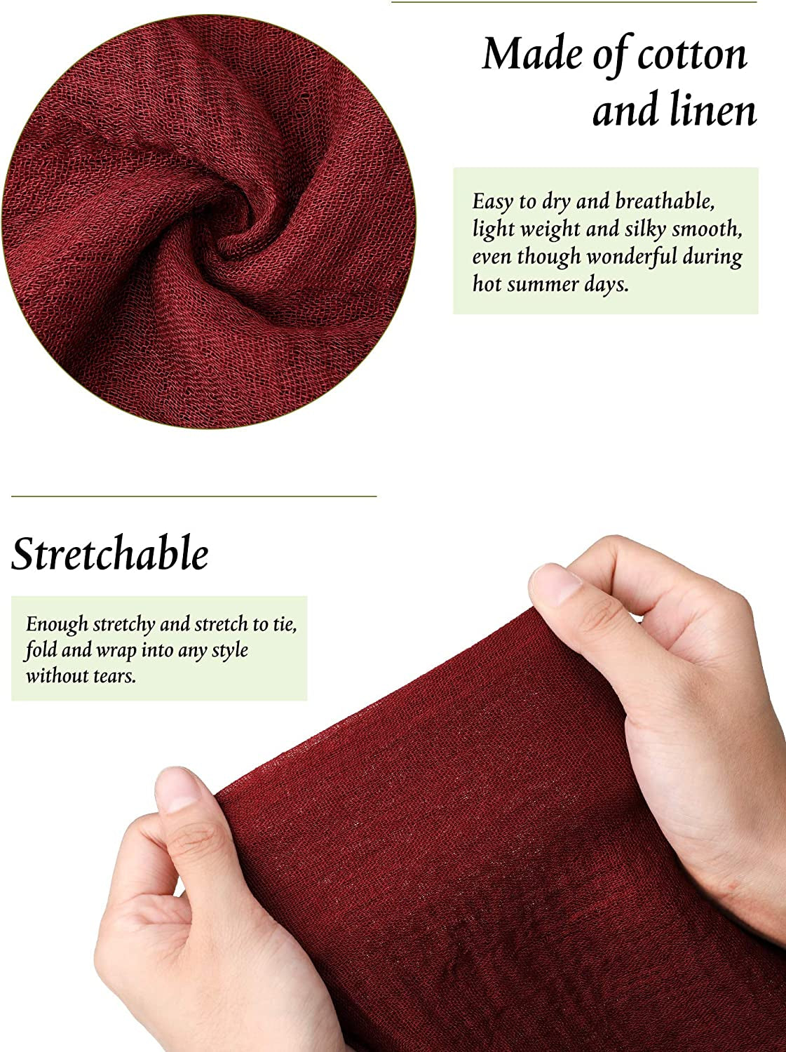 Women Scarf Shawl Blend Crinkle Scarf Wrap Head Scarf for All Seasons Apparel & Accessories > Clothing Accessories > Scarves & Shawls Geyoga