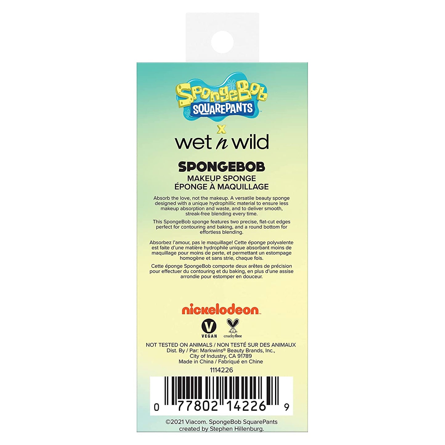 Wet N Wild Makeup Sponge Squarepants Makeup Tools Flat Edge Makeup Sponge (1114226) Spongebob, 1 Count Health & Beauty > Personal Care > Cosmetics > Cosmetic Tools > Makeup Tools wet n wild