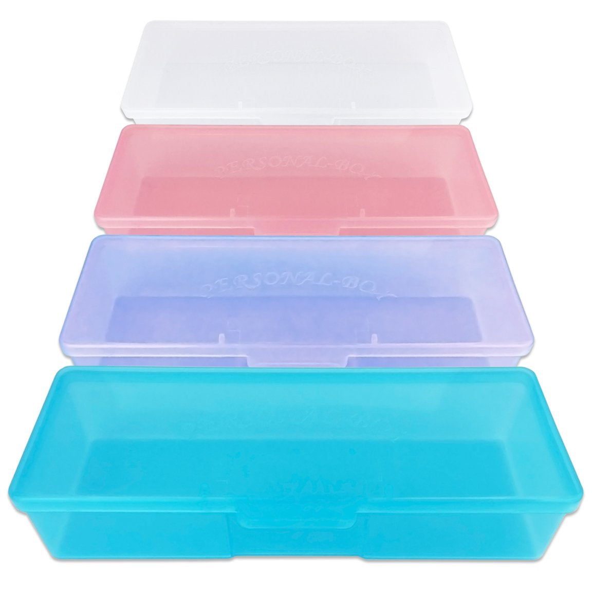 Beauticom Personal Box Storage Case for Professional Manicurist Nails Pedicure (Large Size) (4 Pieces Mix Color, Mix Color: Pink, Blue, Frosted, Purple) Health & Beauty > Personal Care > Cosmetics > Cosmetic Tools > Nail Tools Beauticom Mix Color 4 Pieces
