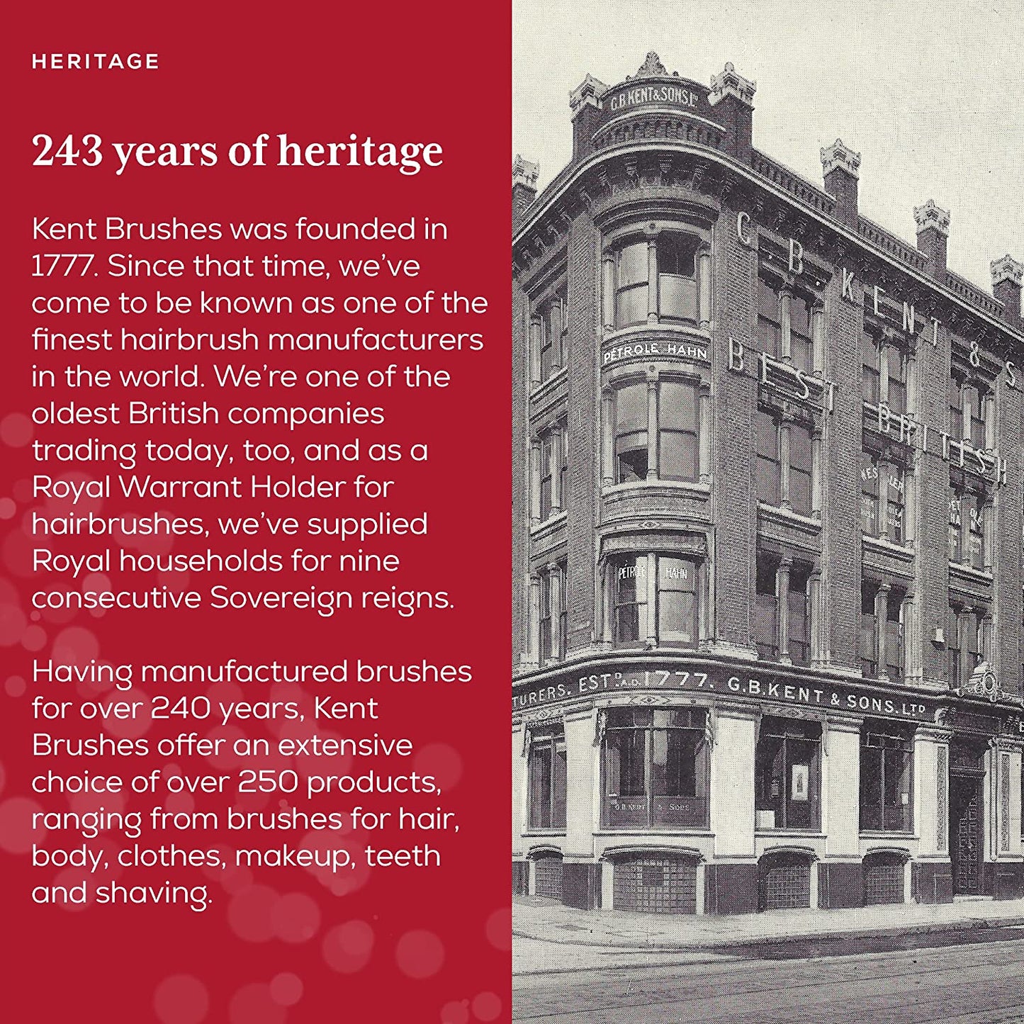 Kent OG4 Rectangular Club Beech Wood Pure White Bristle Gentleman'S Hair Brush - Medium / Thickness Hair Health & Beauty > Personal Care > Hair Care KENT