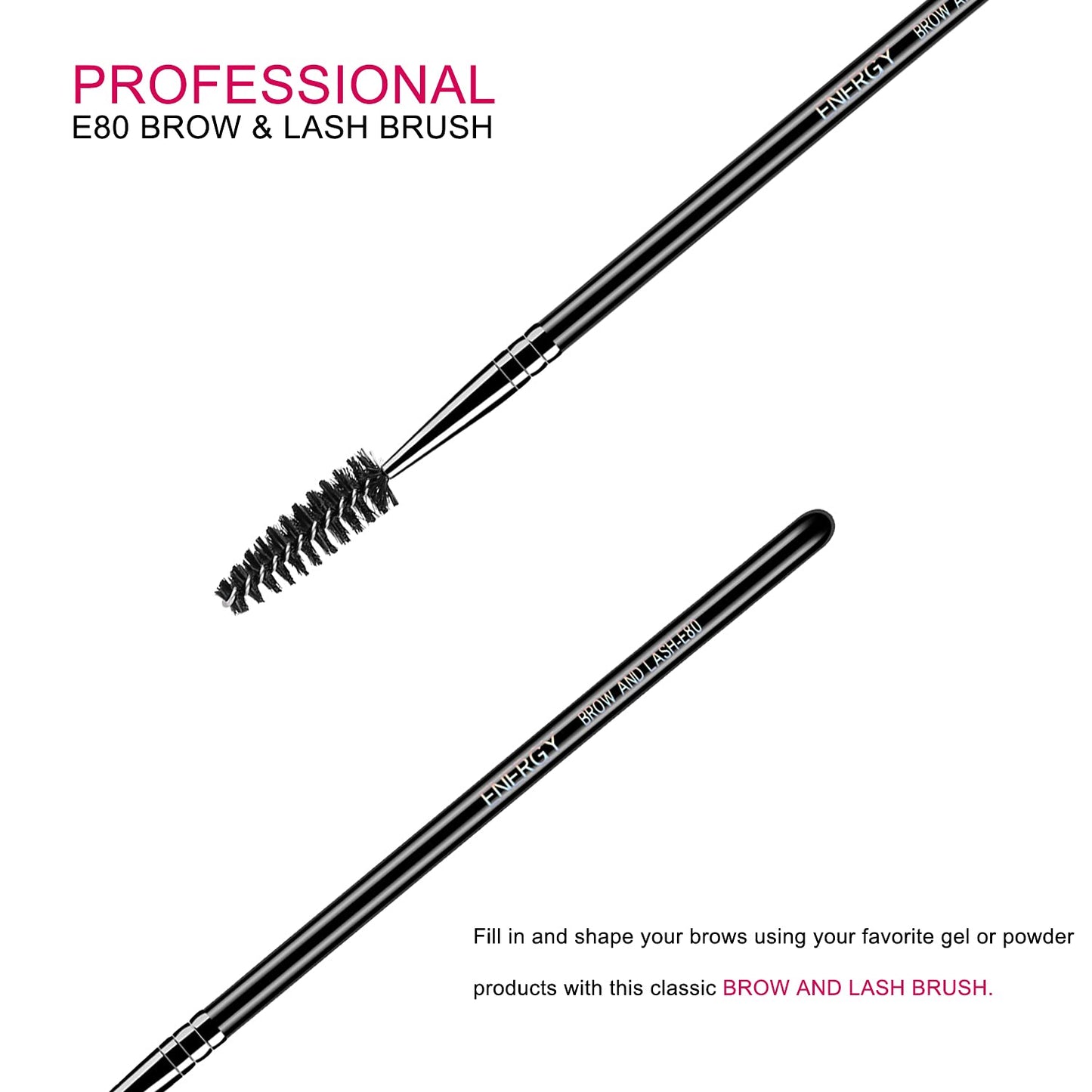 ENERGY Spoolie Brush E80 Makeup Eyebrow Brush Mascara Eyelash Makeup Brush Tool for Brow Powders Waxes Gels and Blends, Black Health & Beauty > Personal Care > Cosmetics > Cosmetic Tools > Makeup Tools ENERGY