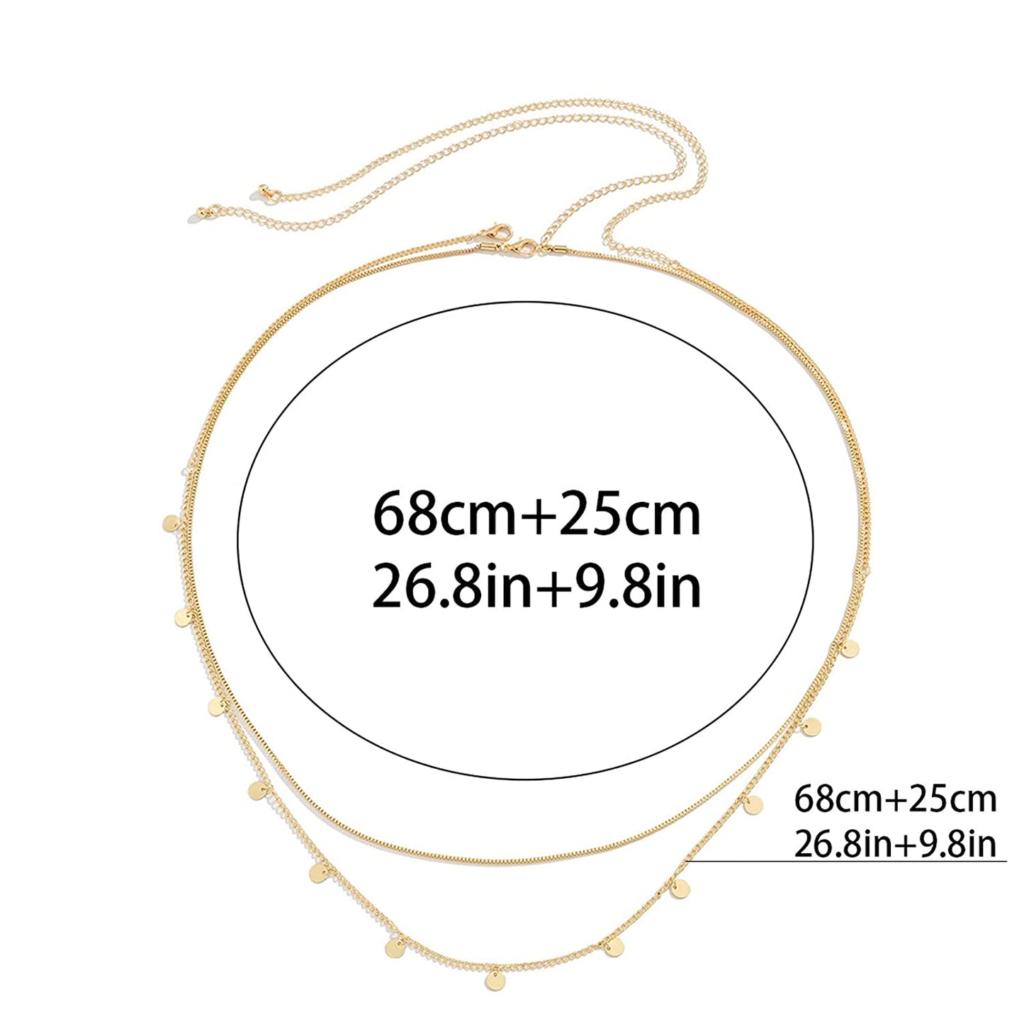 Simple Multilayer Waist Chain Beach Bikini Belly Waist Chain Adjustable Sequin Waist Belly Chain Summer Body Chain for Women and Girls (Waist Jewelry) Apparel & Accessories > Jewelry > Body Jewelry Courmoek