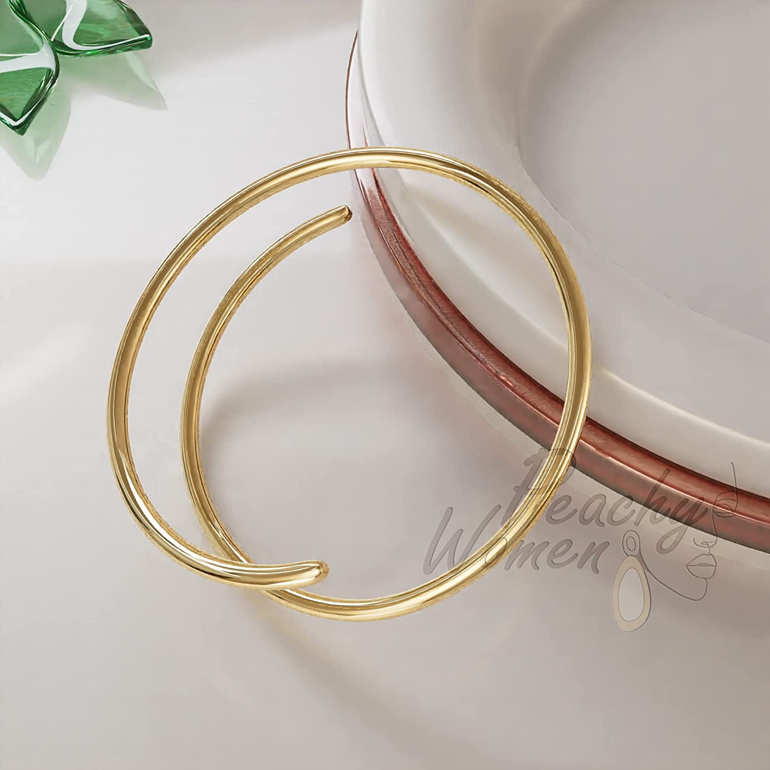 Double Tragus Hoop Ring One Piercing - Gold Filled Tragus Spiral Hoop - 20 Gauge Cartilage Loop Twist - Body Jewelry Rings for Women Men Apparel & Accessories > Jewelry > Body Jewelry Peachy Women