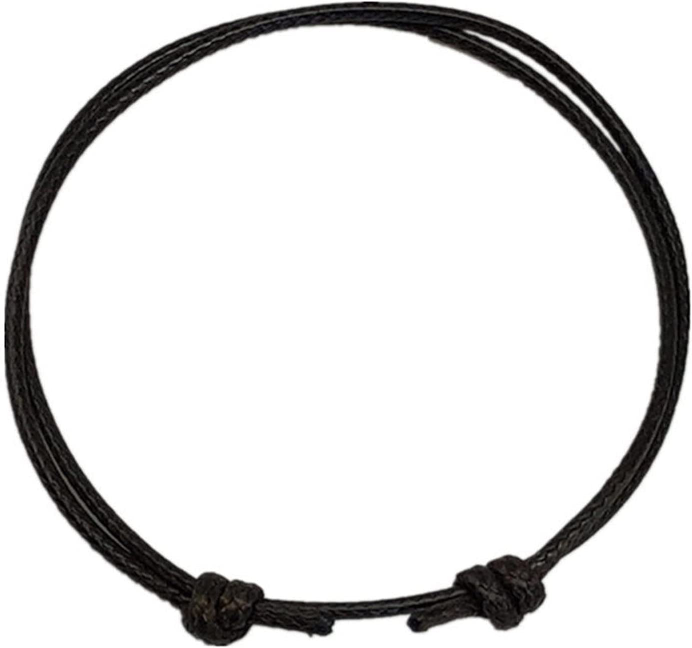 Simple Anklet Red Black Hand-Woven for Couple Students Adjustable Double Layer Wax Line Anklet Bracelets Summer Beach on Foot Durable and Professional Apparel & Accessories > Jewelry > Anklets Generic