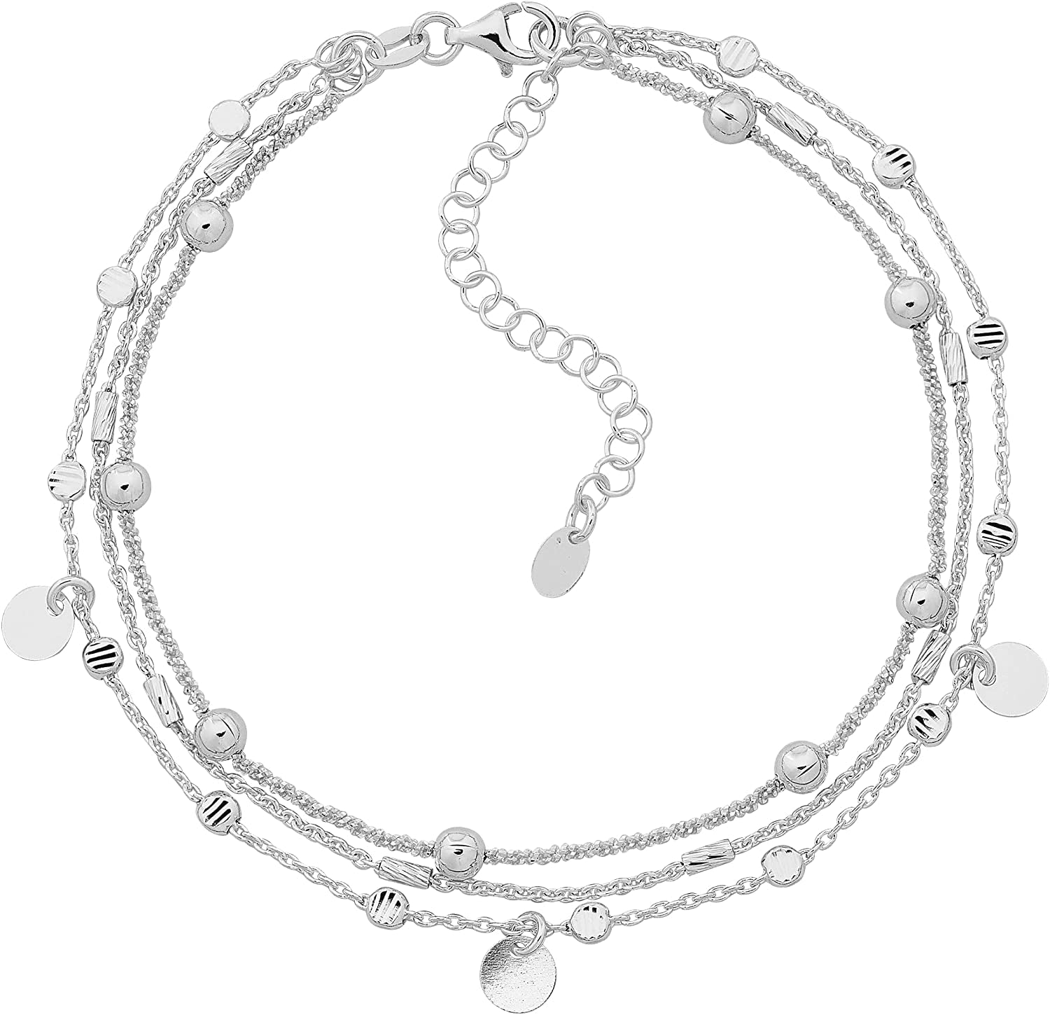Silpada 925 Sterling Silver Anklet for Women, Ankle Bracelet, Jewelry Gift Idea,'Spice of Life', 9" + 1" Apparel & Accessories > Jewelry > Anklets Richline Group