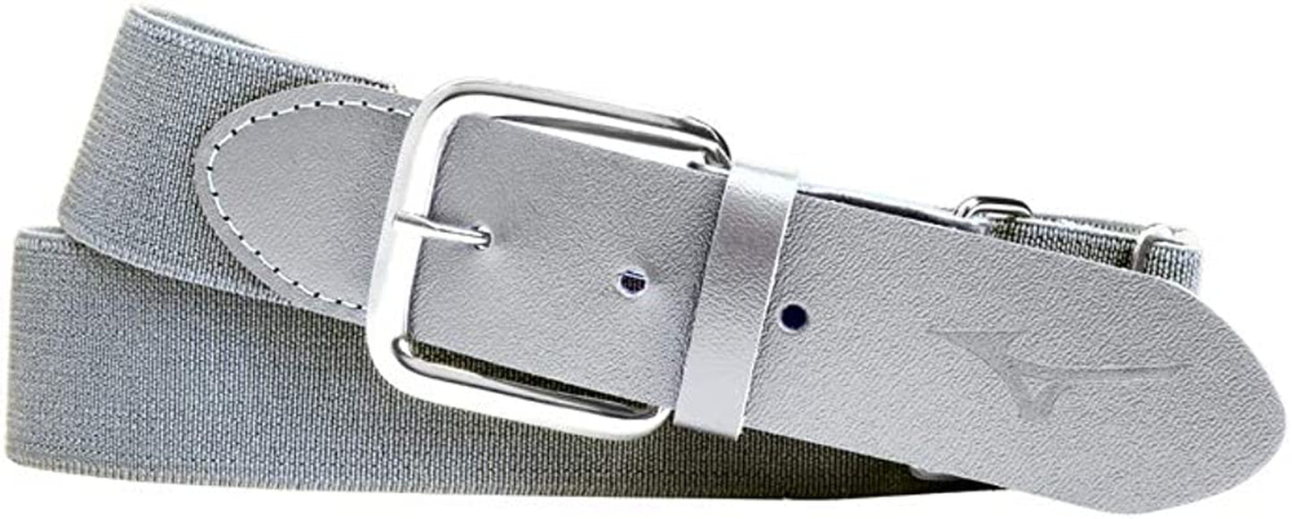 Mizuno Classic Elastic Baseball/Softball Belt | Youth and Adult Apparel & Accessories > Clothing Accessories > Belts Mizuno Grey Adult OSFM
