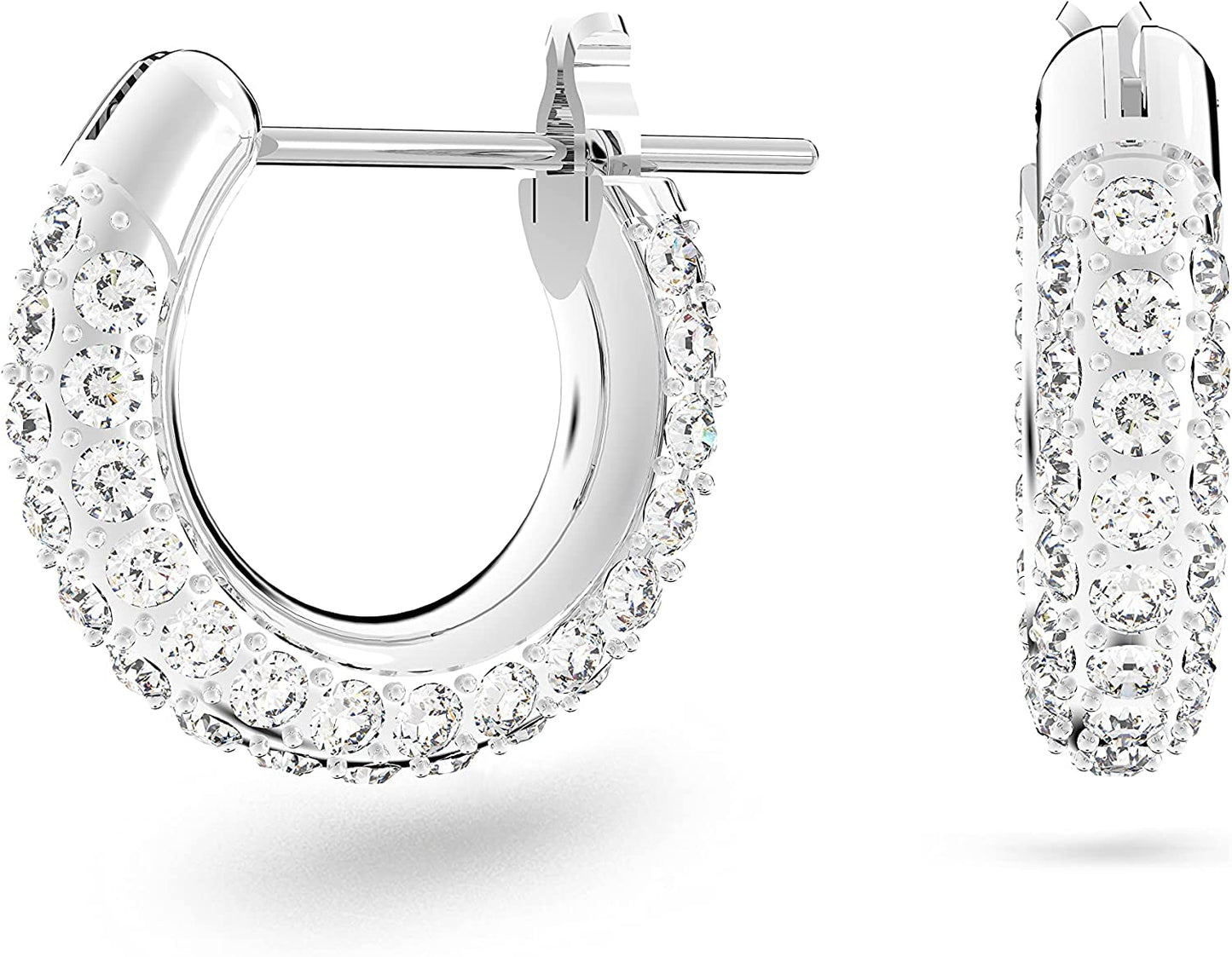 Swarovski Stone Crystal Pierced Hoop Earring Jewelry Collection Apparel & Accessories > Jewelry > Earrings SWAROVSKI Rhodium Tone Finish
