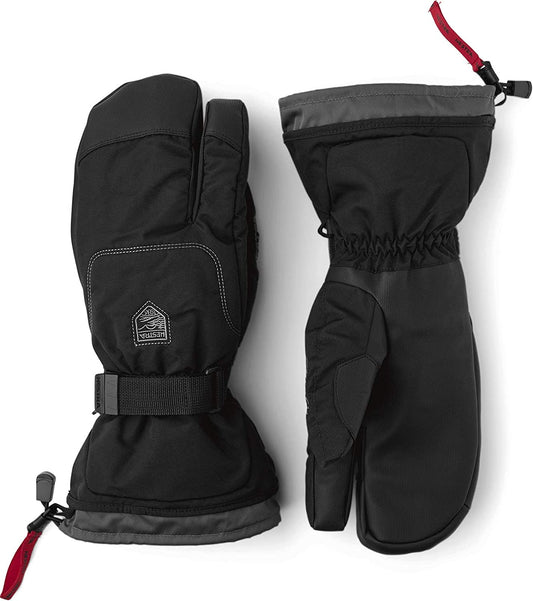 Hestra Alpine Gauntlet SR 3-Finger Glove Apparel & Accessories > Clothing Accessories > Gloves & Mittens Hestra Black/Black 8